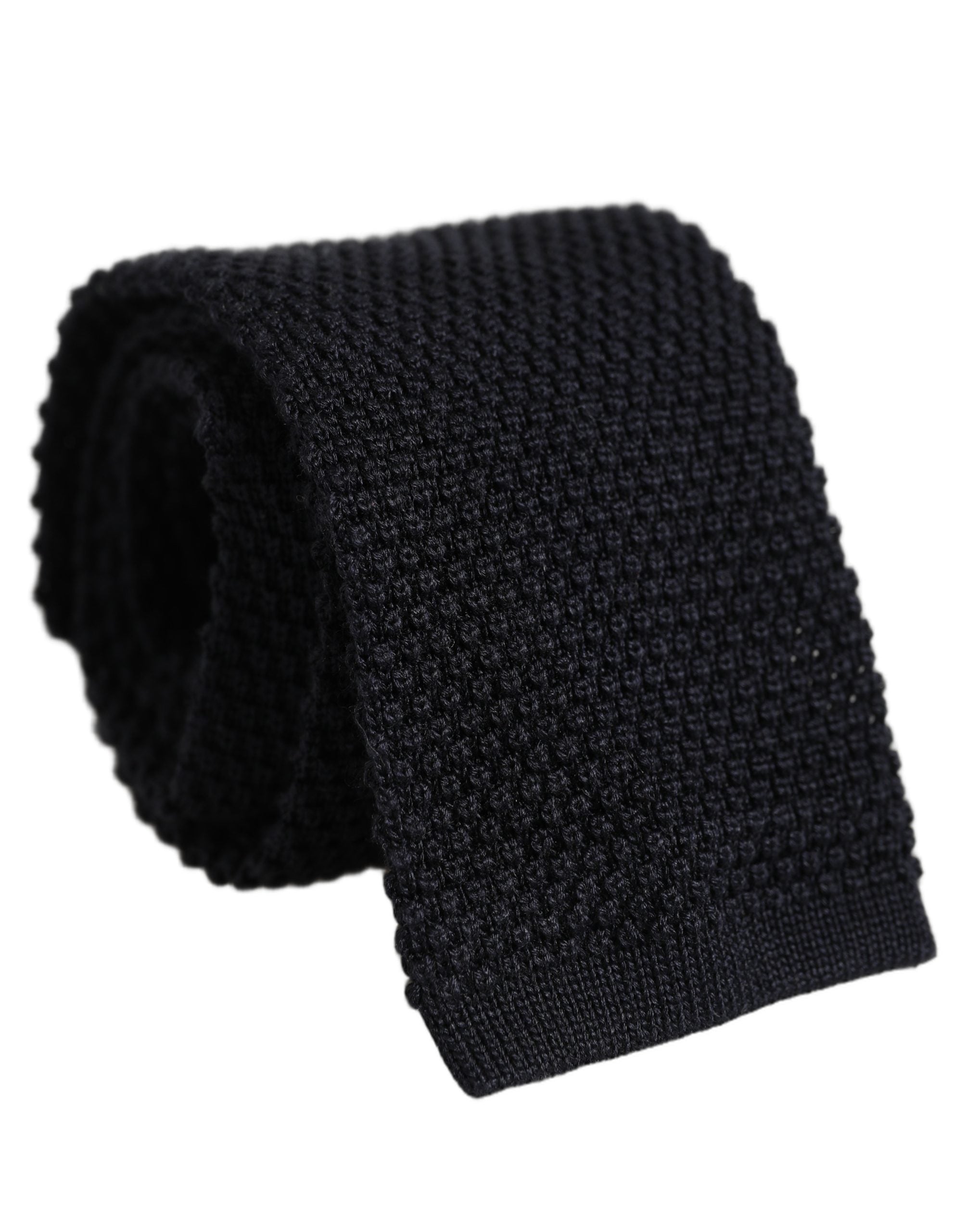 Dolce & Gabbana Men Black 100% Silk Adjustable Men Tied Necktie Tie Dolce & Gabbana