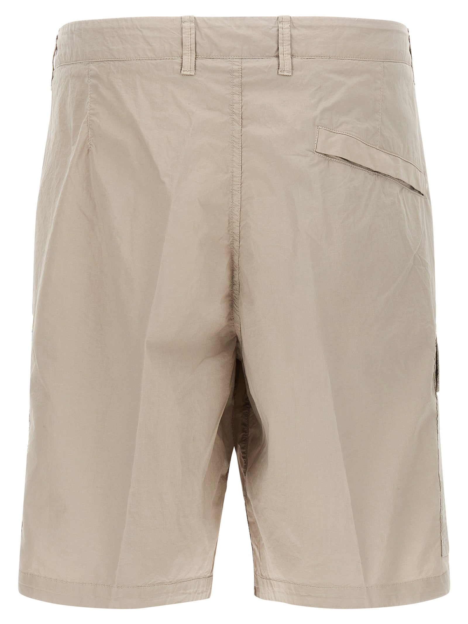 Stone Island Gray Cotton Bermuda Shorts Stone Island