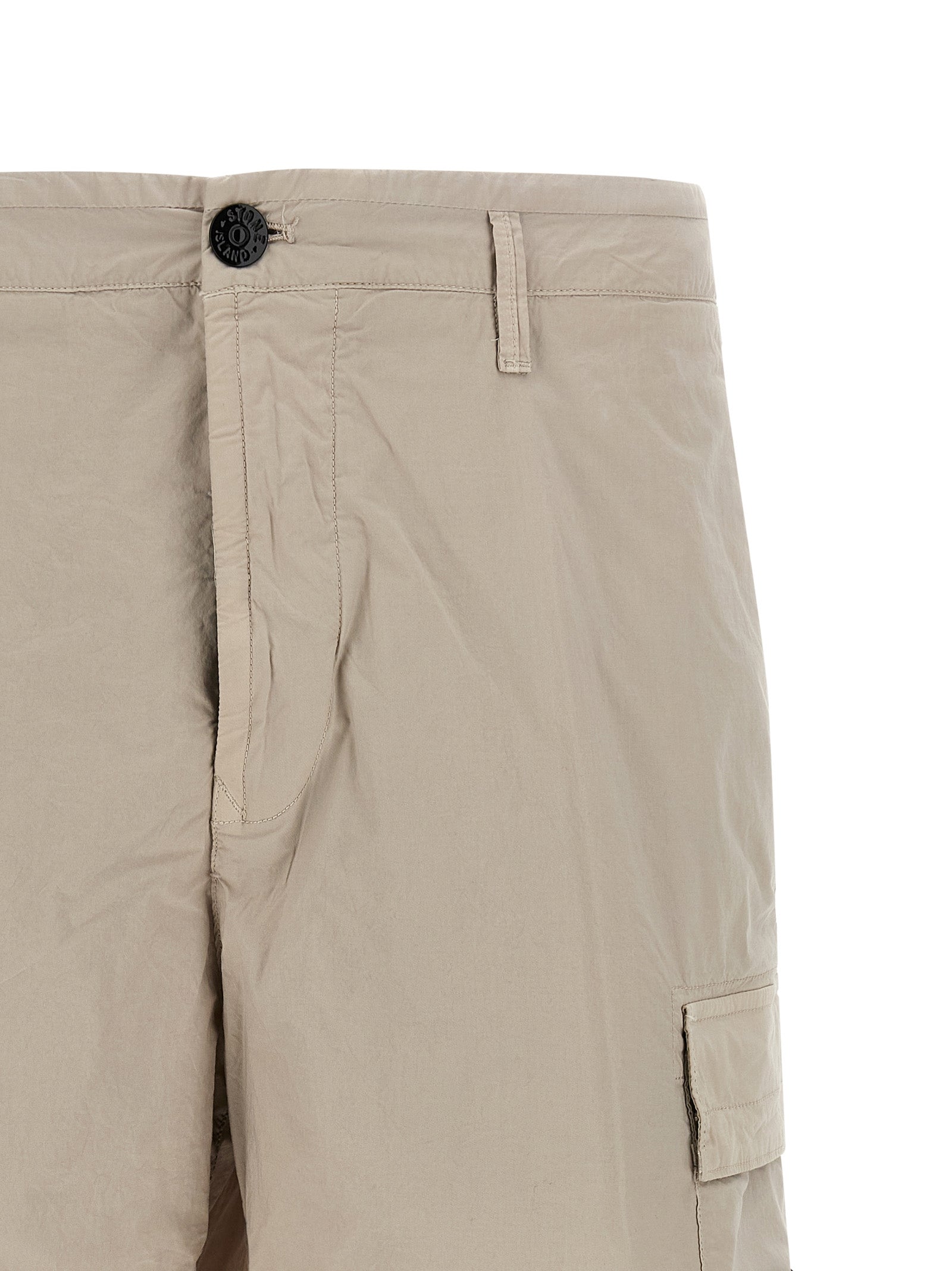 Stone Island Gray Cotton Bermuda Shorts Stone Island