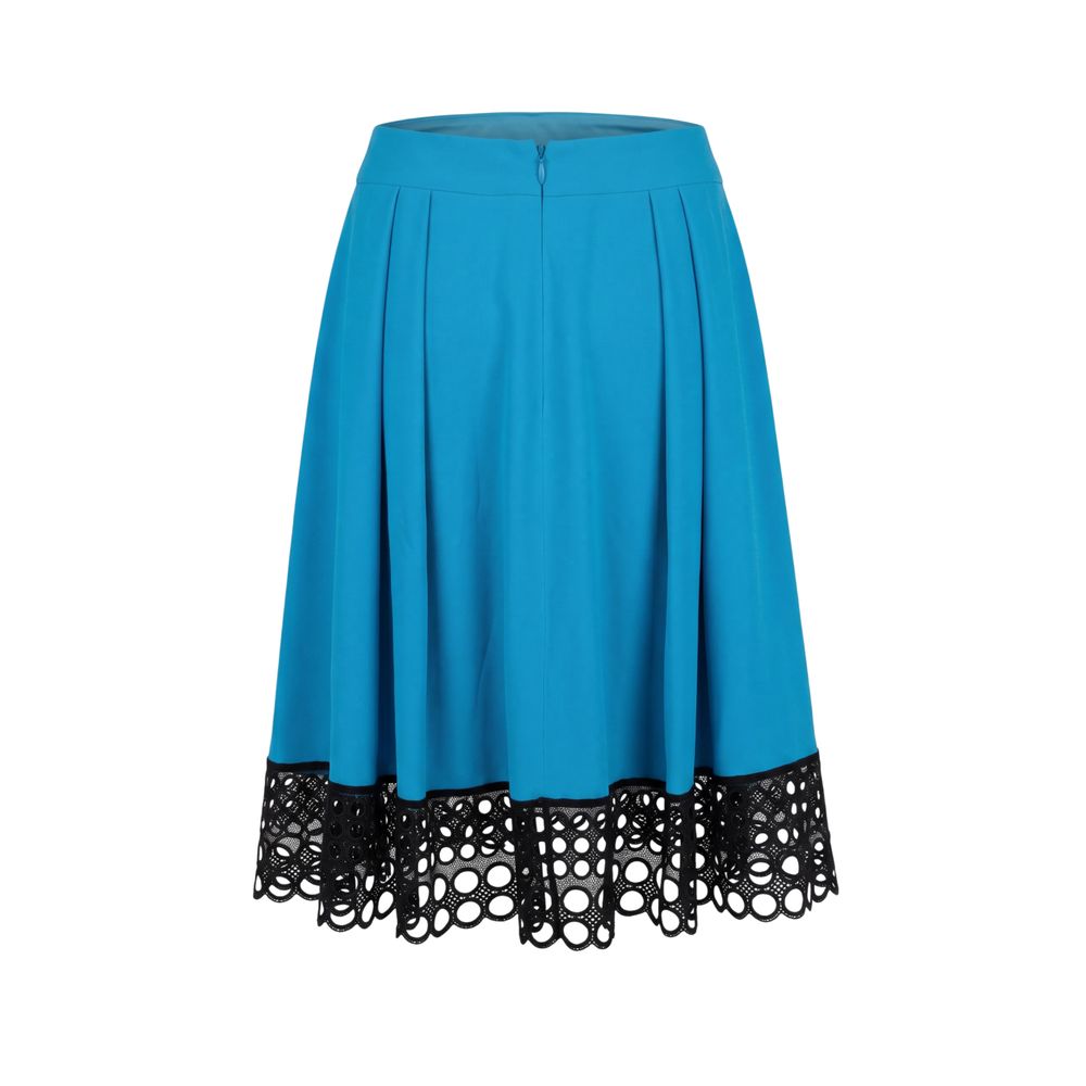 Trussardi Blue Acetate Women Skirt Trussardi