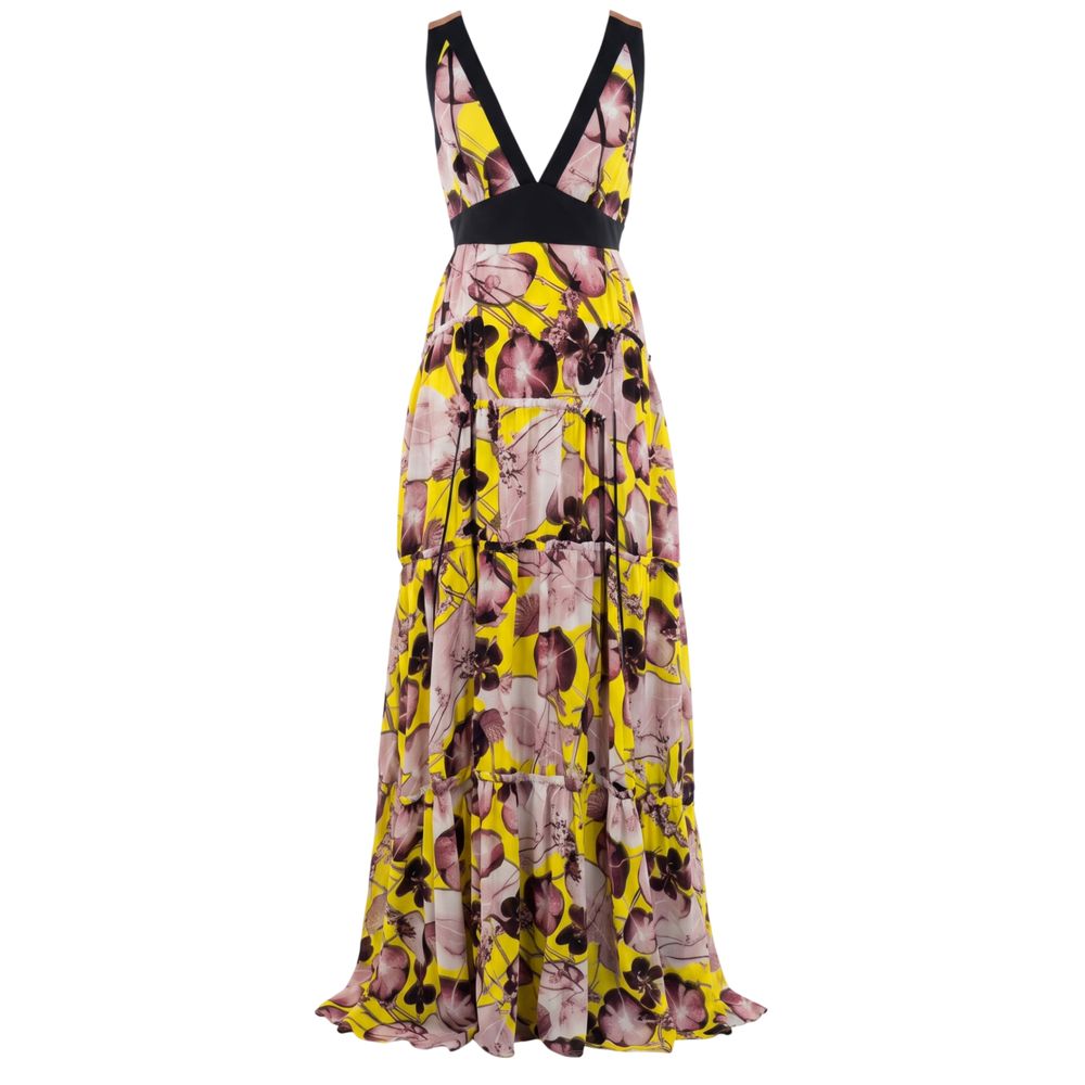 Trussardi Yellow Silk Women Dress Trussardi