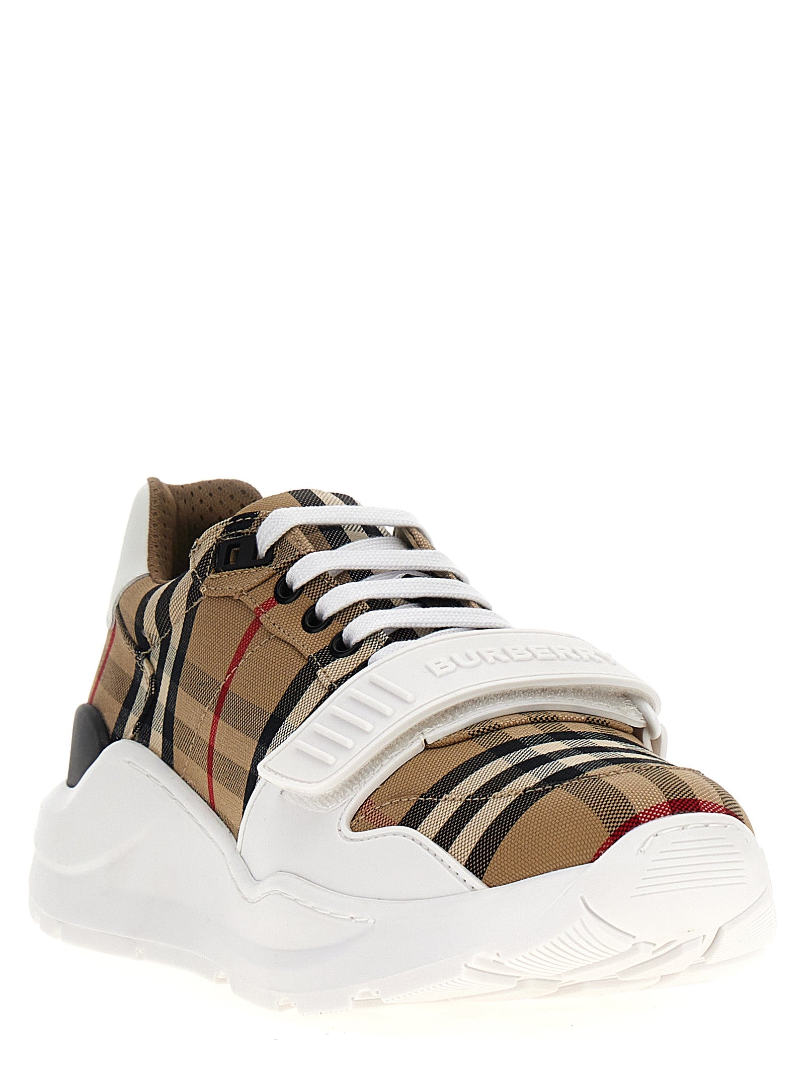 Burberry Beige Cotton Athletic Sneakers Burberry