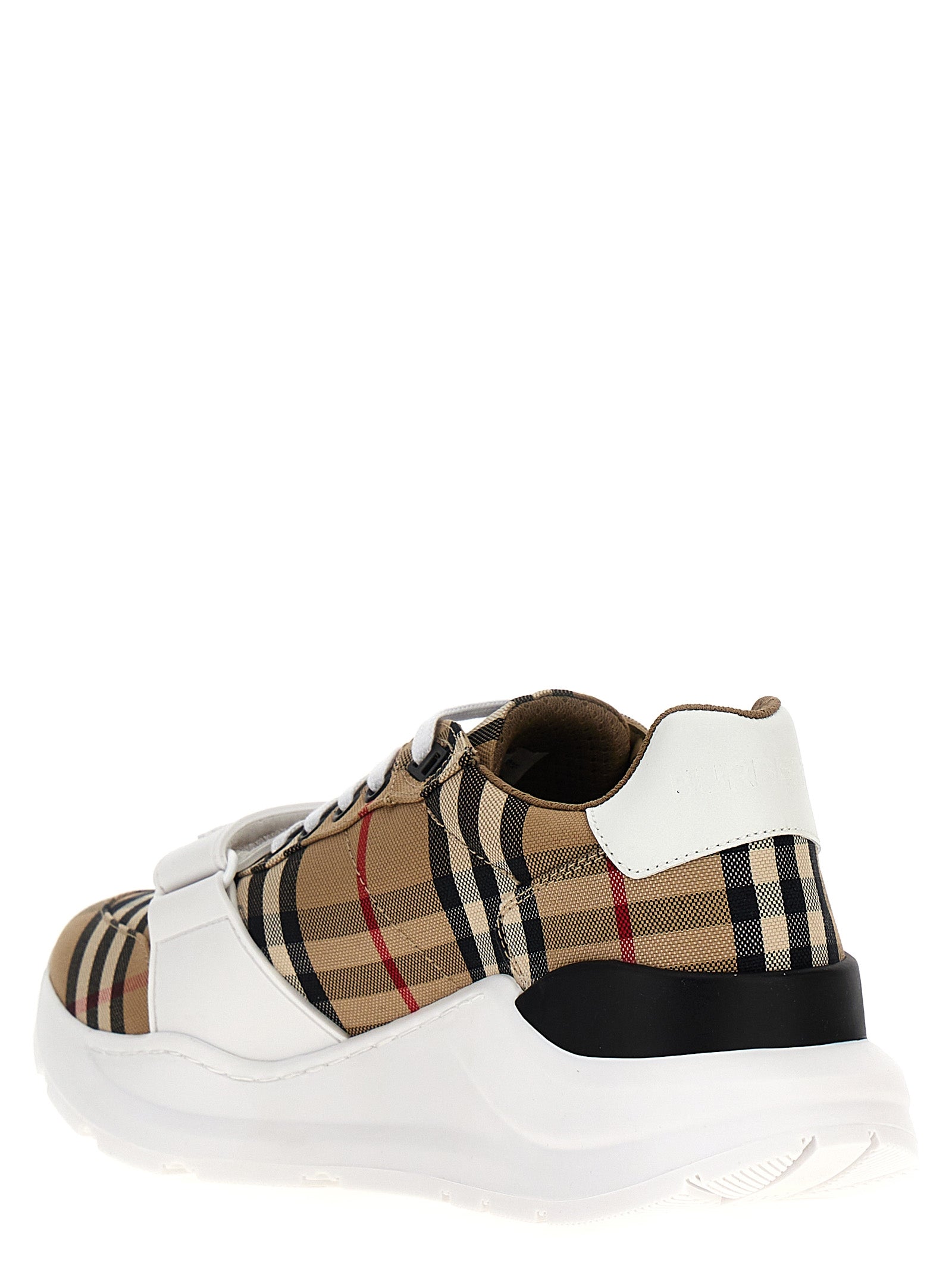 Burberry Beige Cotton Athletic Sneakers Burberry