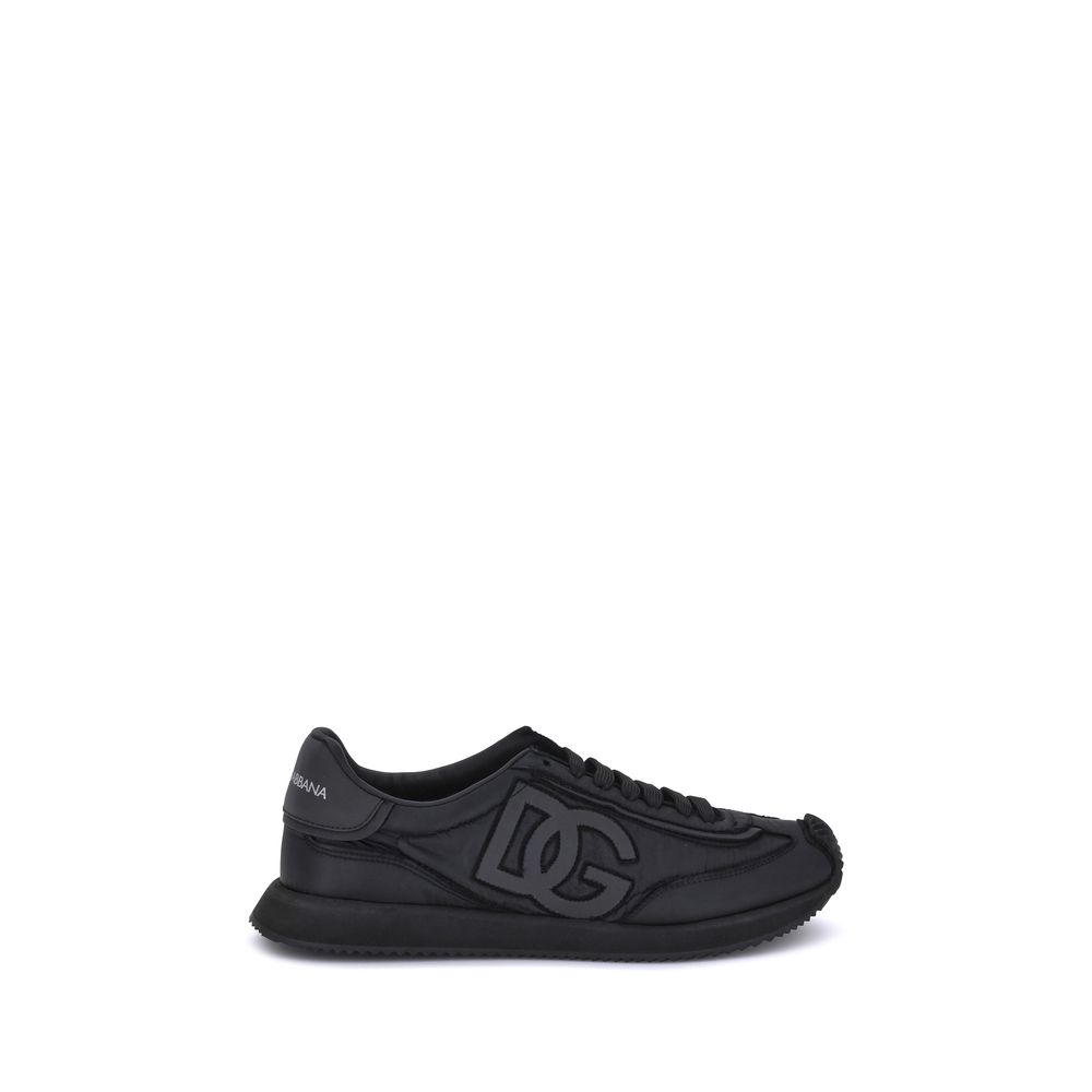 Dolce & Gabbana Black Fabric Athletic Sneakers Dolce & Gabbana