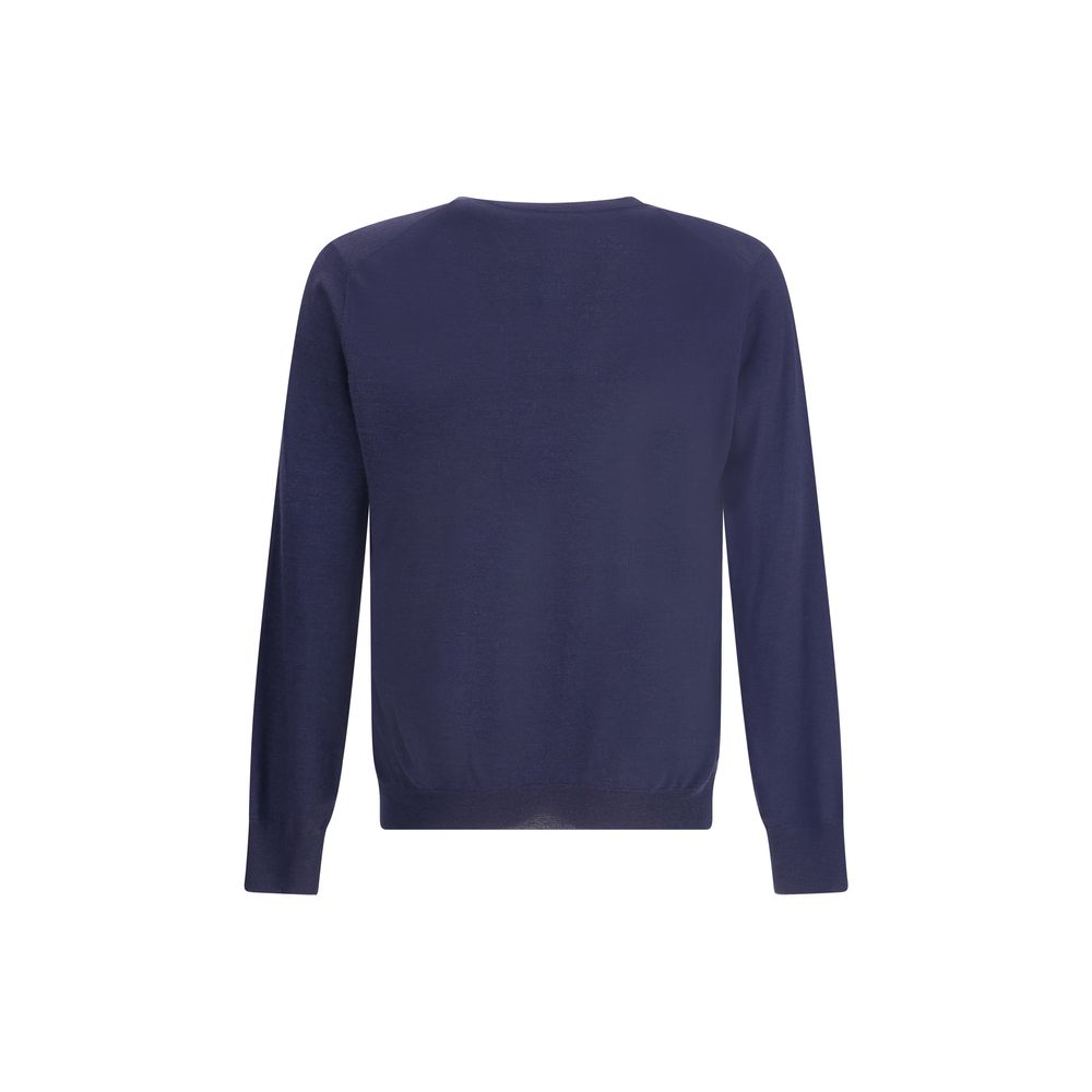 Brunello Cucinelli Blue Cashmere Sweater Brunello Cucinelli
