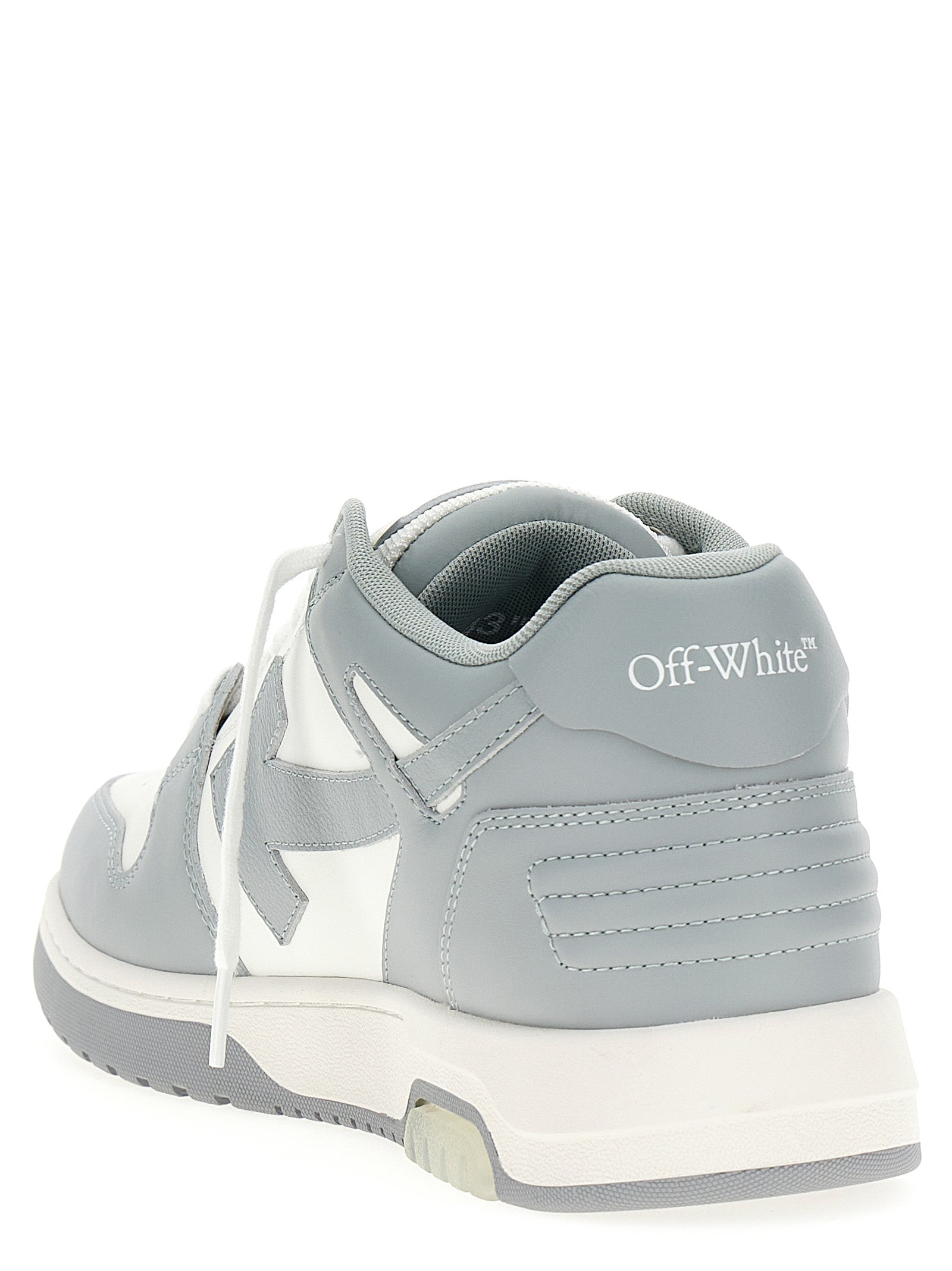 Off-White Gray Calfskin Low Top Sneakers Off-White