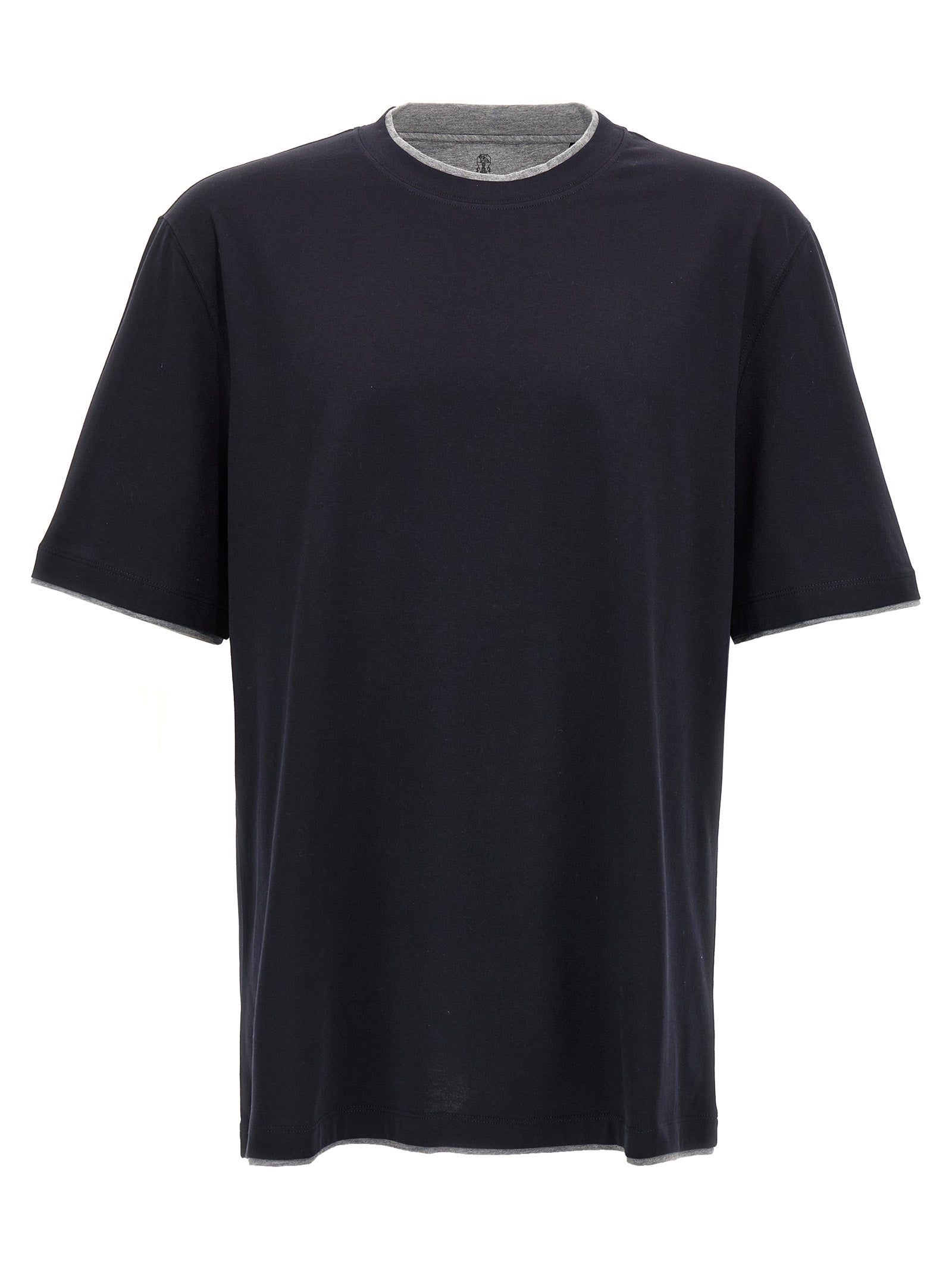 Brunello Cucinelli Blue Cotton T-Shirt Brunello Cucinelli