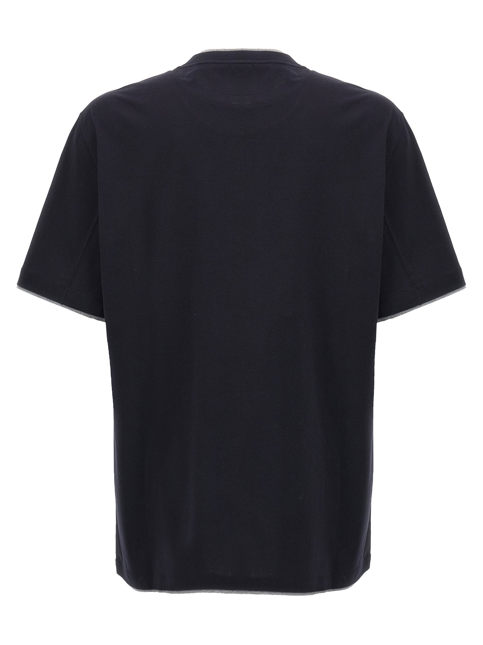 Brunello Cucinelli Blue Cotton T-Shirt Brunello Cucinelli
