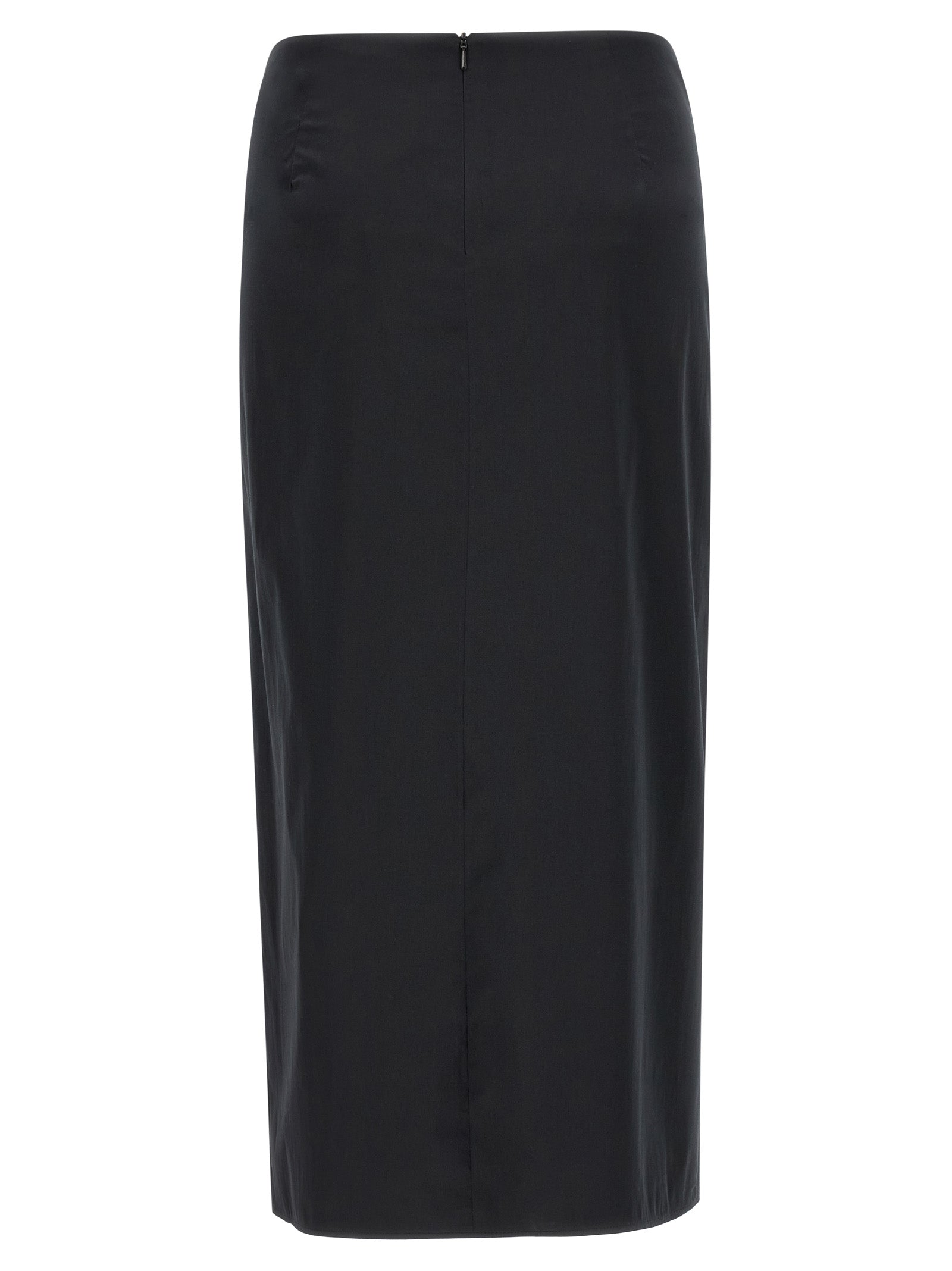 Max Mara Black Cotton Midi Skirt Max Mara