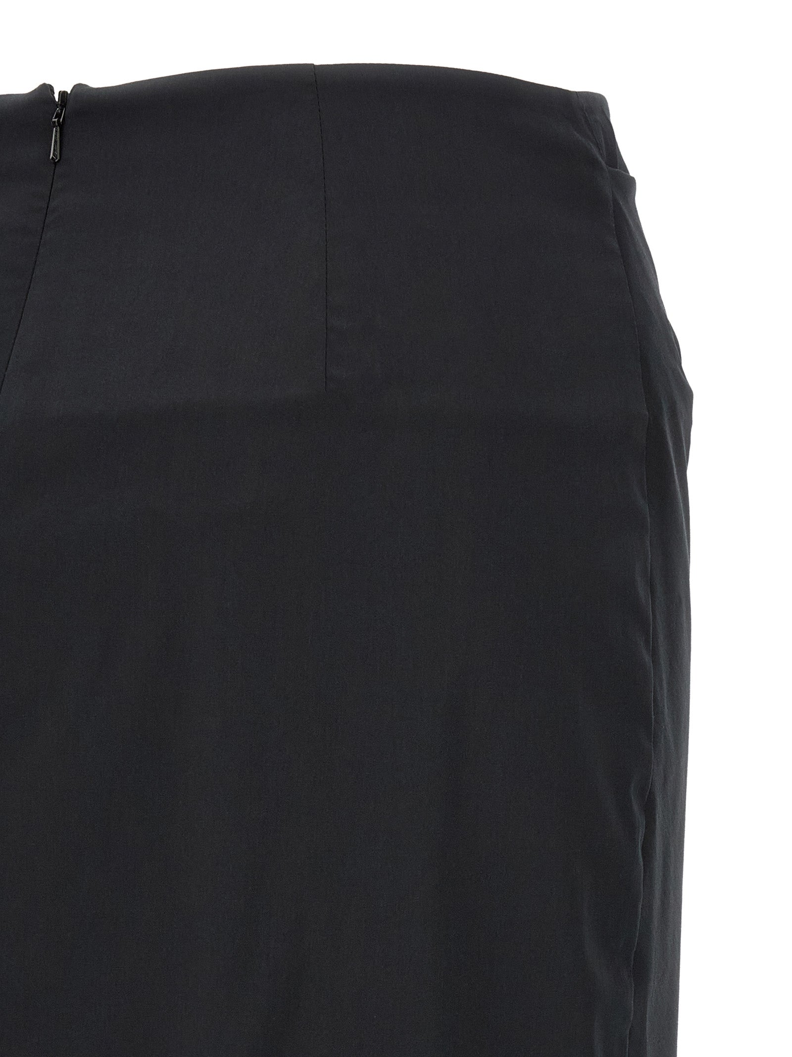 Max Mara Black Cotton Midi Skirt Max Mara