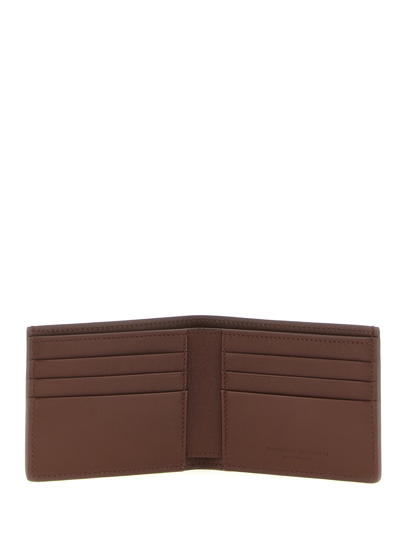 Brunello Cucinelli Brown Calfskin Leather Wallet Brunello Cucinelli
