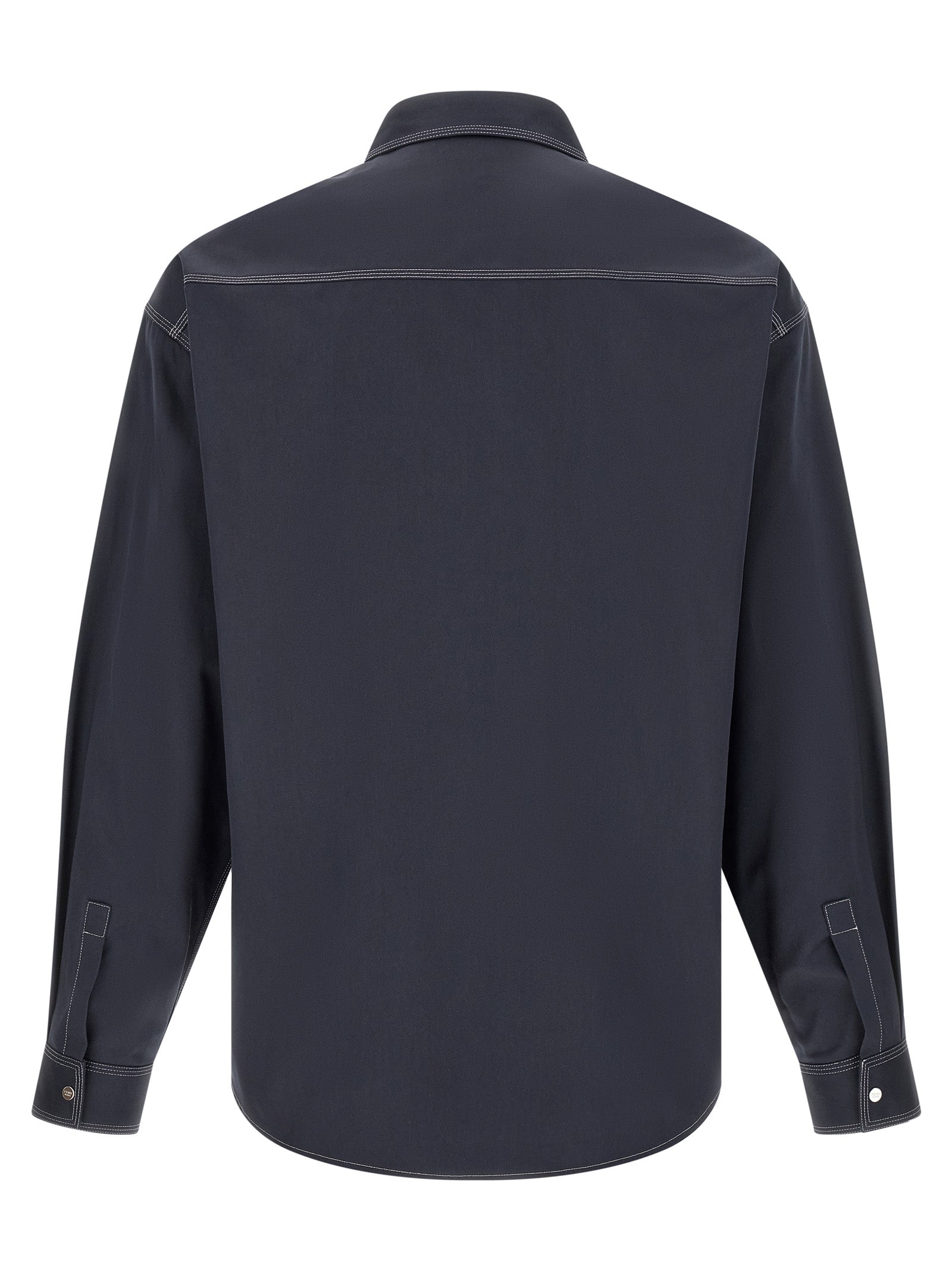 Fendi Blue Cotton Blouse Fendi
