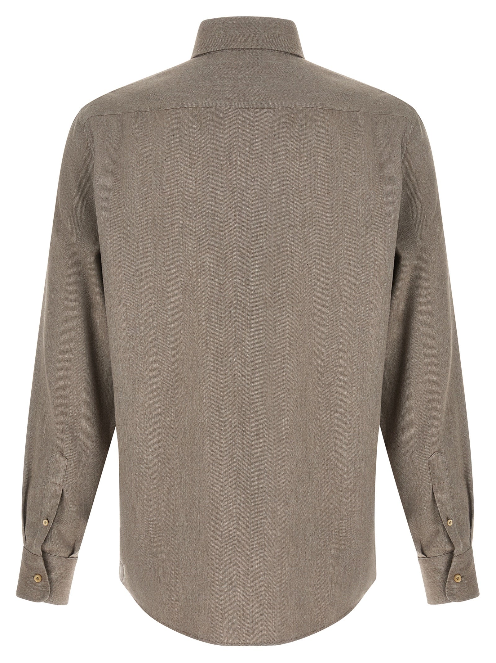 Brunello Cucinelli Gray Cotton Blouse Brunello Cucinelli