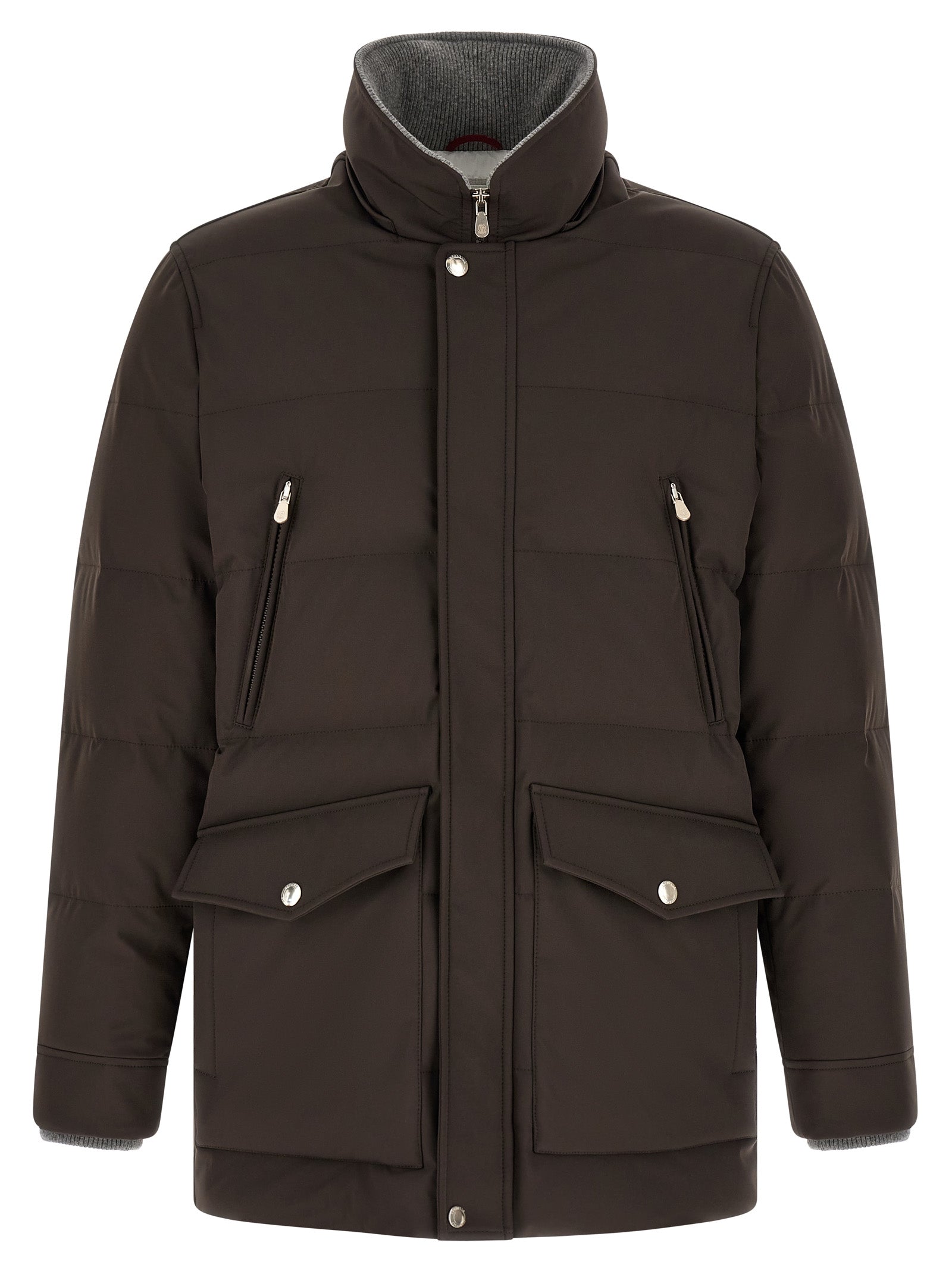 Brunello Cucinelli Brown Polyamide Parka Brunello Cucinelli