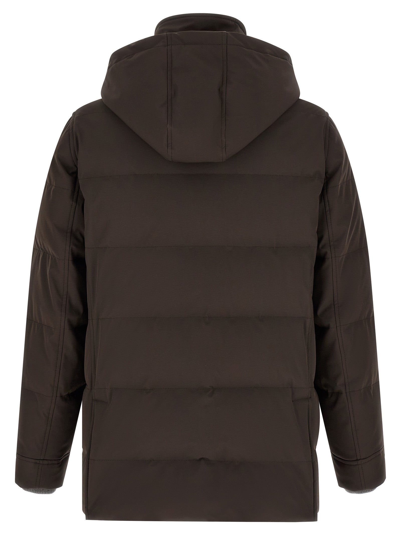 Brunello Cucinelli Brown Polyamide Parka Brunello Cucinelli