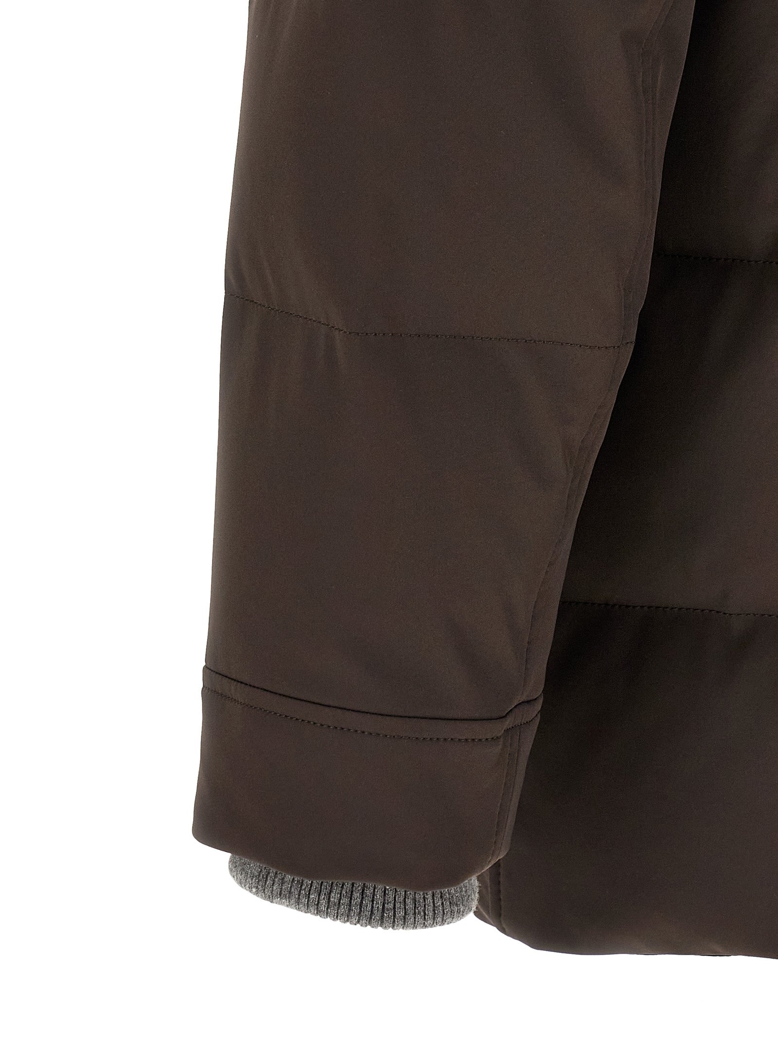 Brunello Cucinelli Brown Polyamide Parka Brunello Cucinelli
