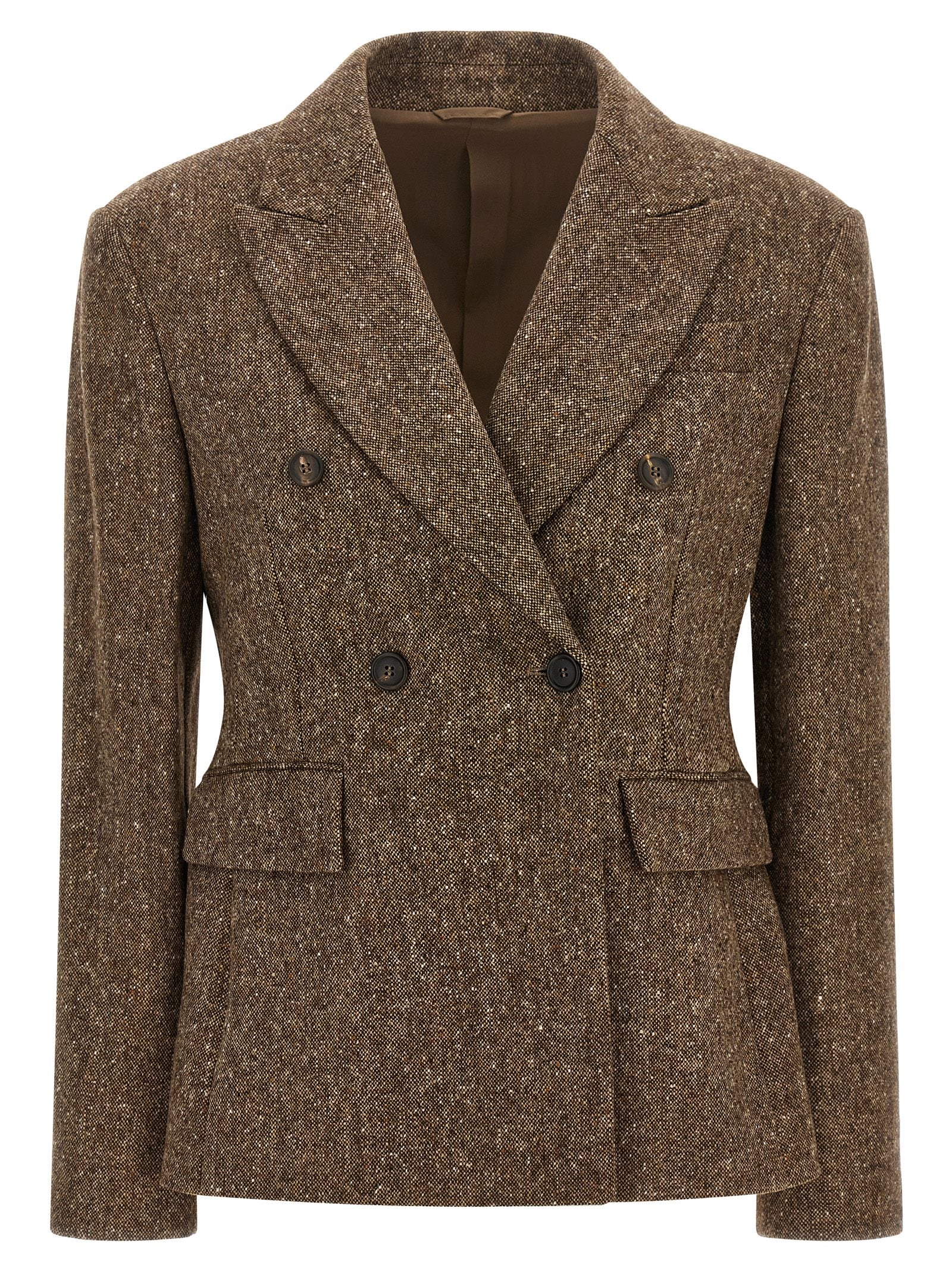 Brunello Cucinelli Brown Virgin Wool Blazer Brunello Cucinelli