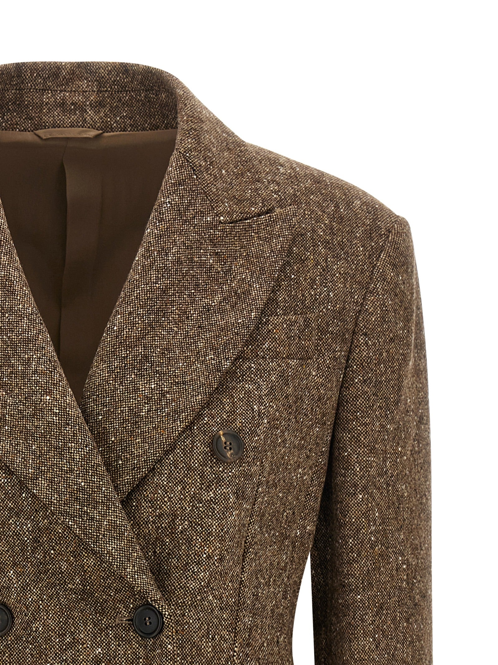 Brunello Cucinelli Brown Virgin Wool Blazer Brunello Cucinelli