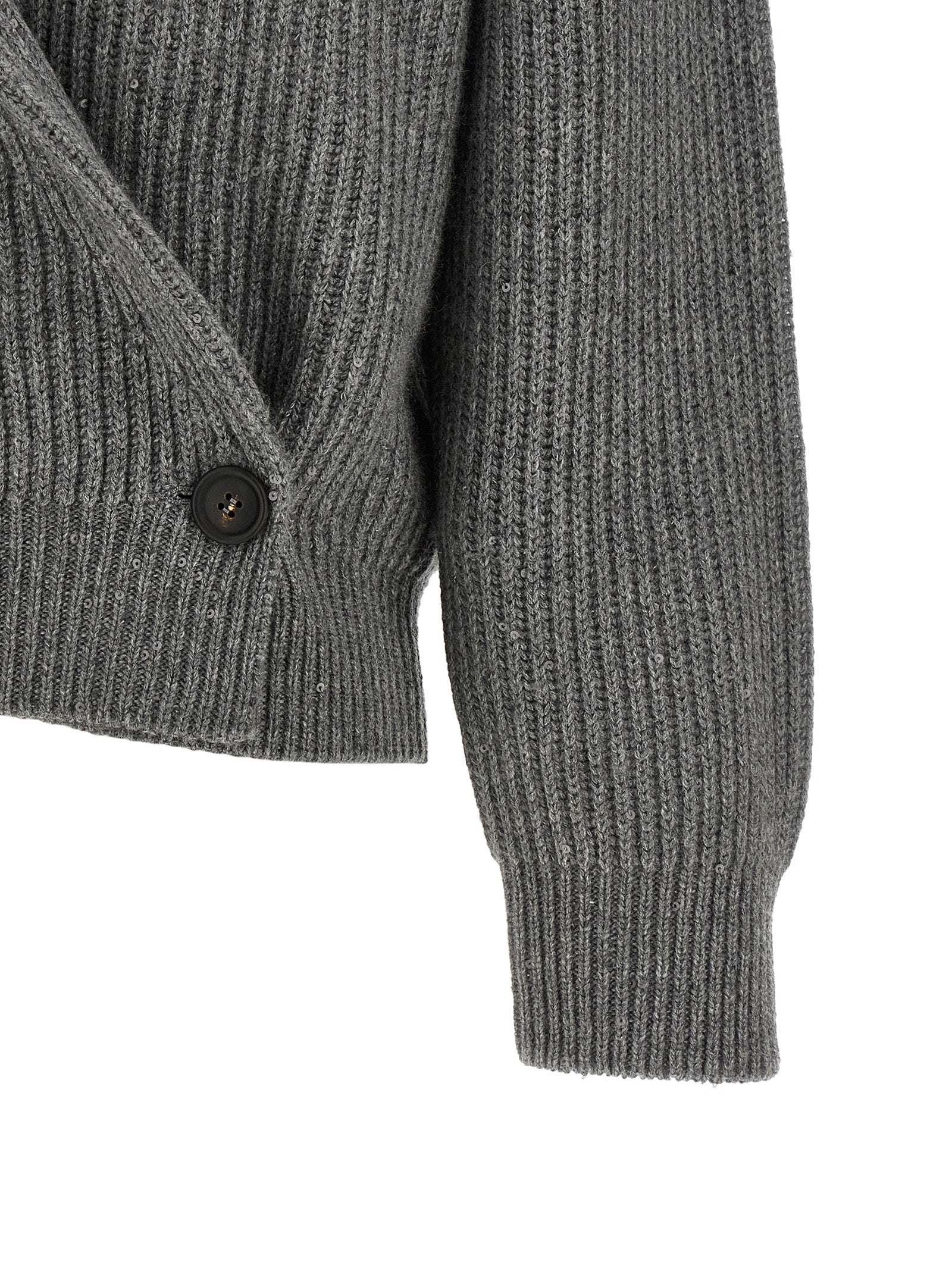 Brunello Cucinelli Gray Cashmere Cardigan Brunello Cucinelli