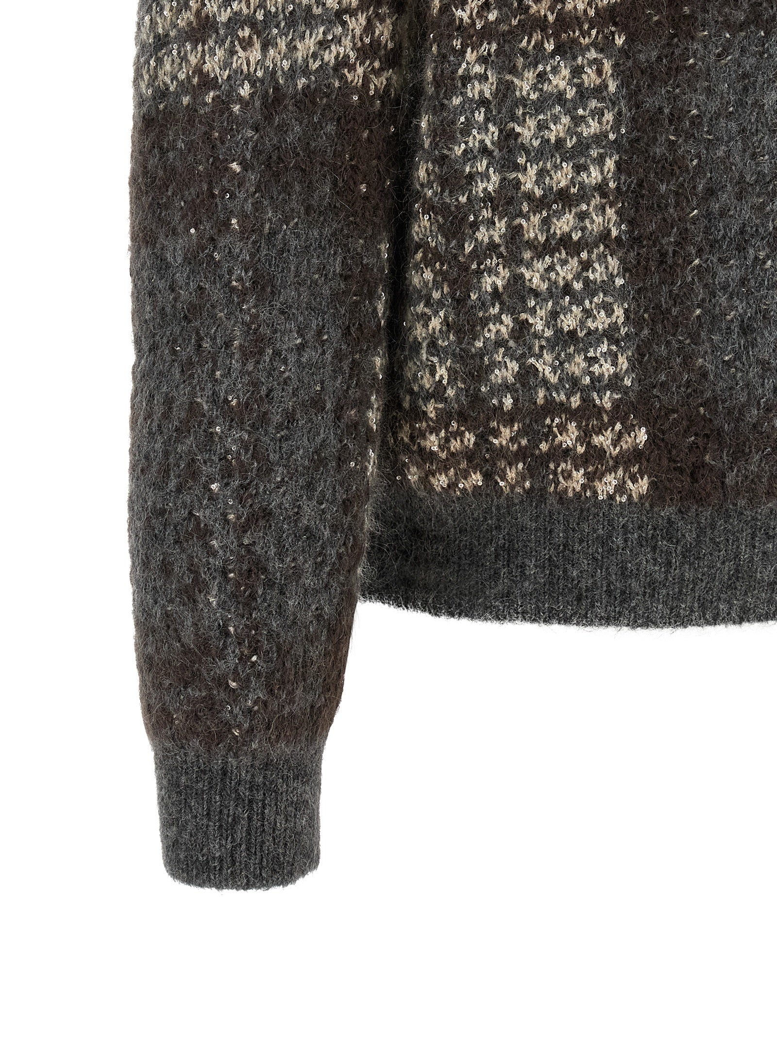 Brunello Cucinelli Gray Fabric Cardigan Brunello Cucinelli