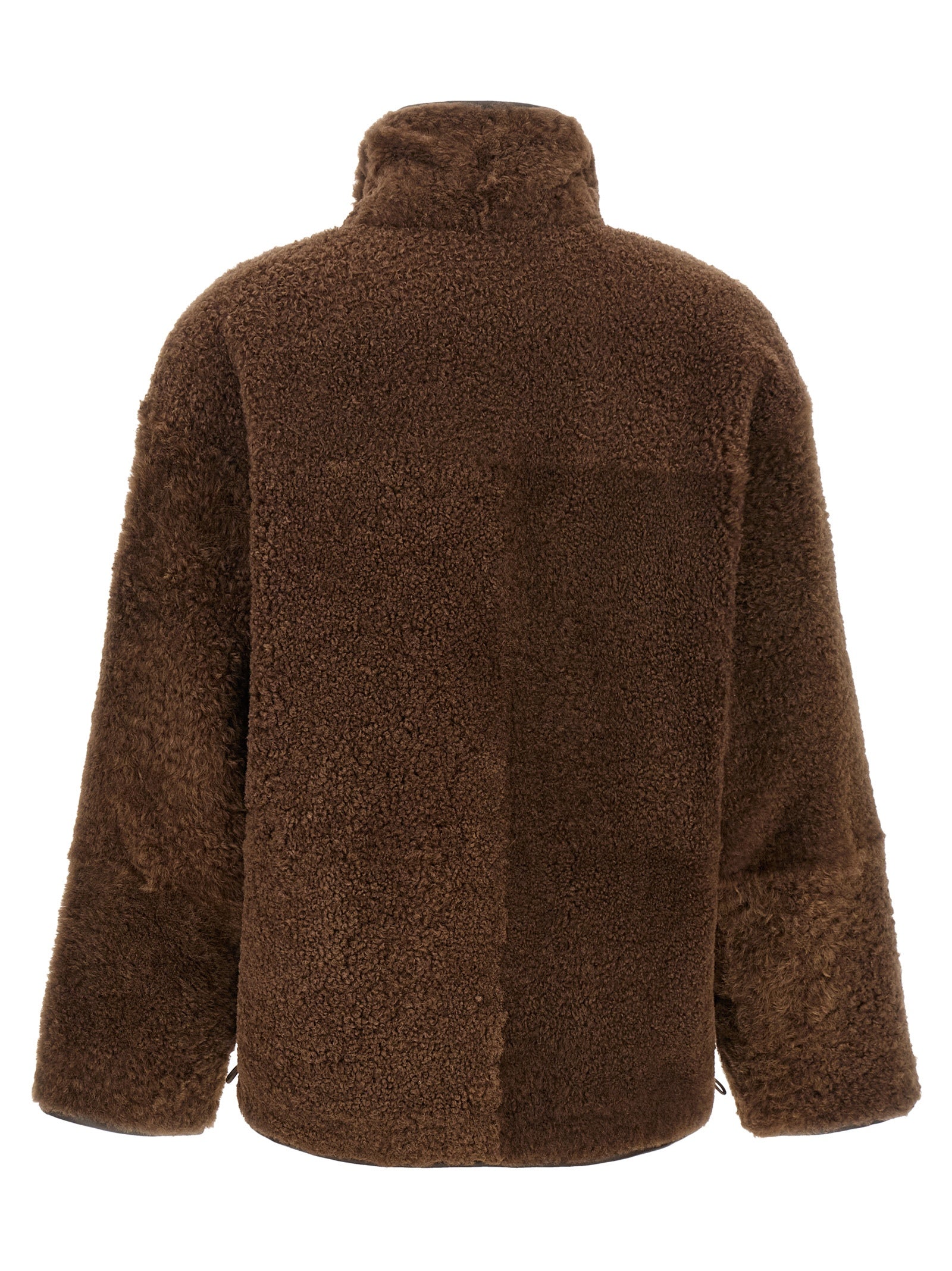Brunello Cucinelli Brown Lamb Leather Biker Jacket Brunello Cucinelli