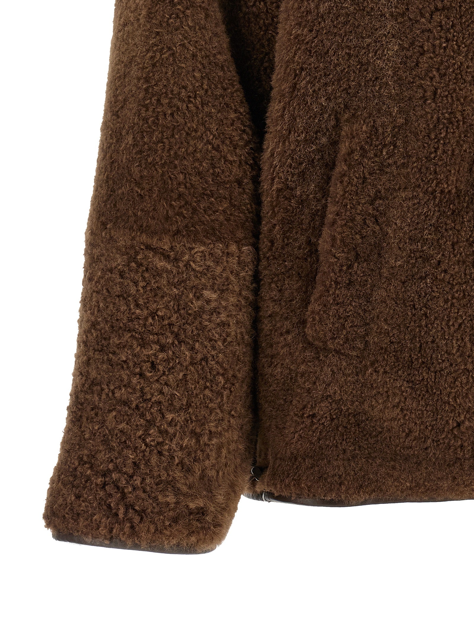 Brunello Cucinelli Brown Lamb Leather Biker Jacket Brunello Cucinelli