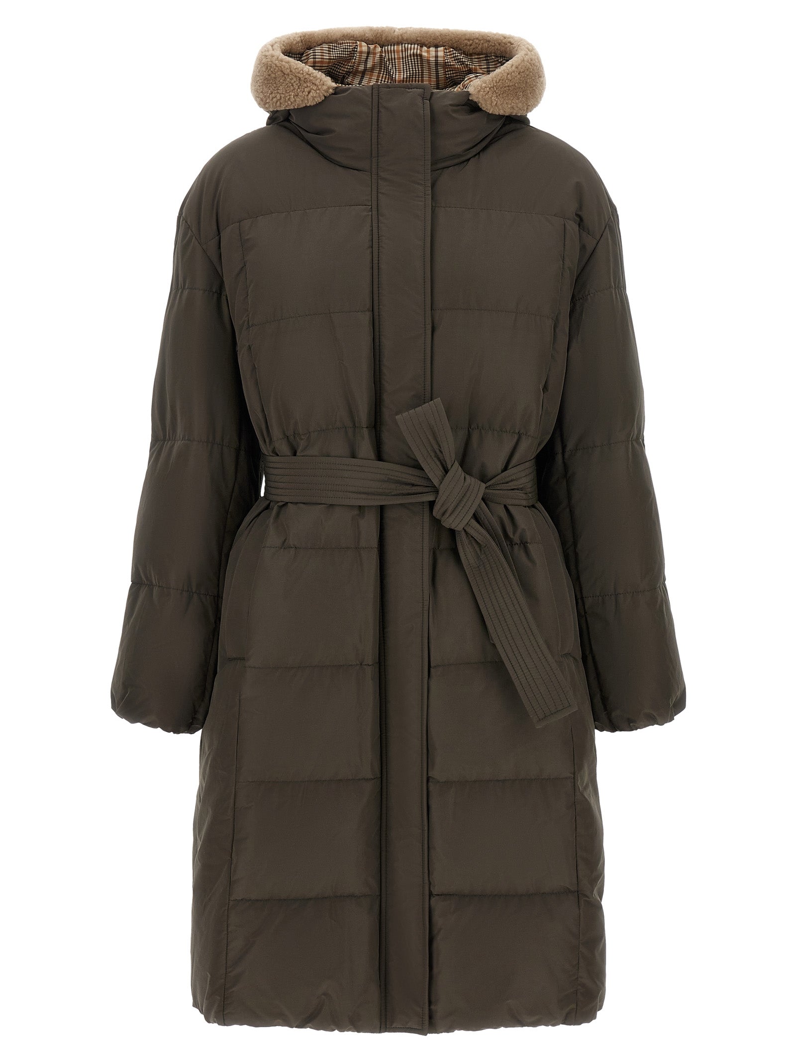 Brunello Cucinelli Bicolor Cotton Coat Brunello Cucinelli