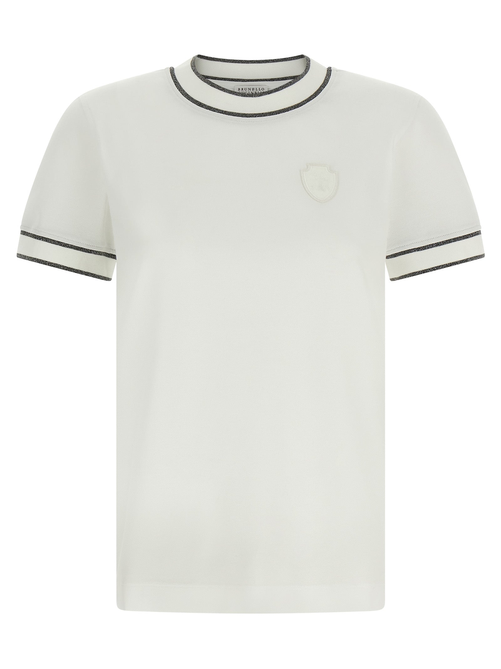 Brunello Cucinelli White Cotton T-Shirt Brunello Cucinelli