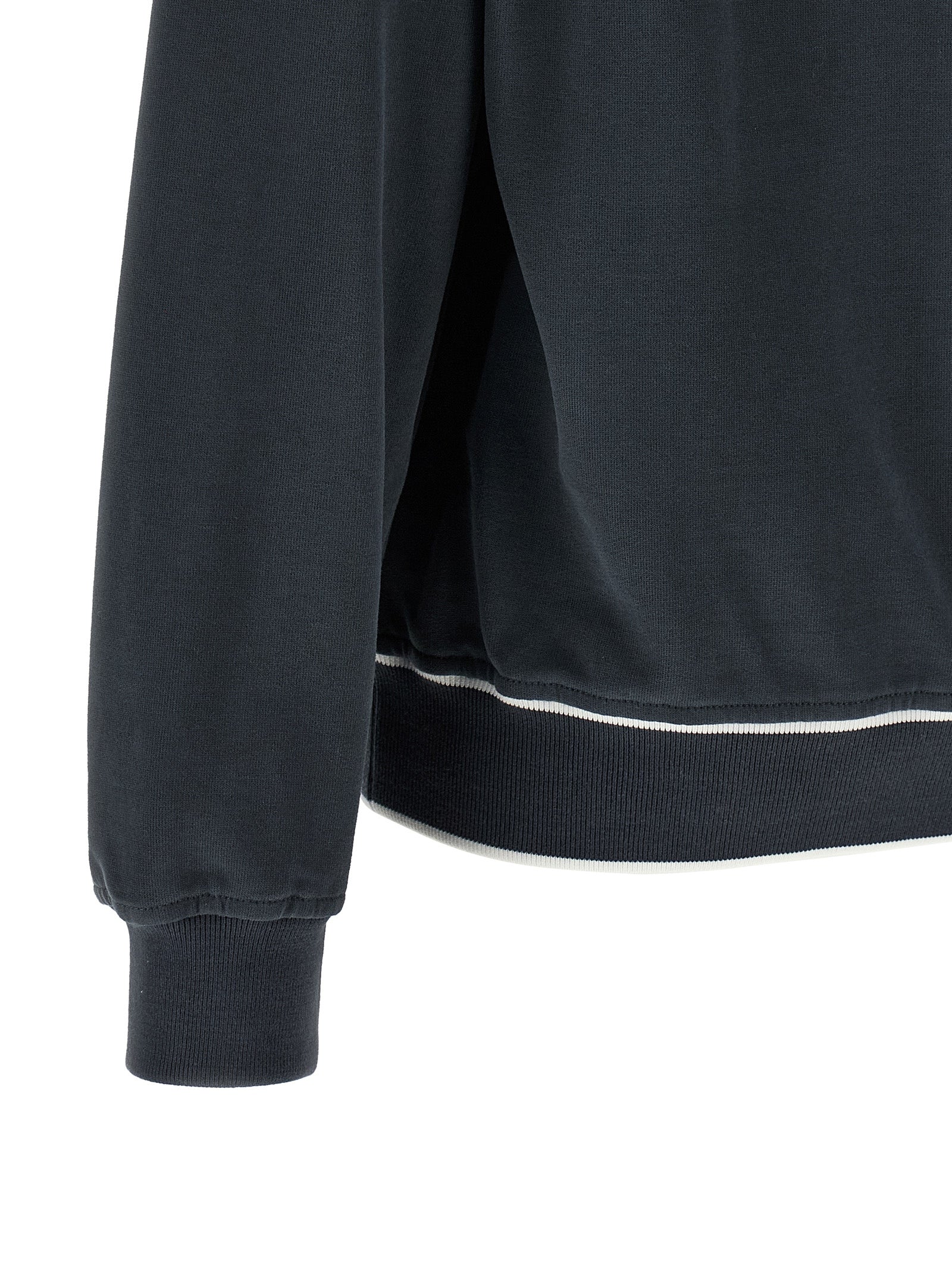 Brunello Cucinelli Blue Cotton Sweatshirt Brunello Cucinelli