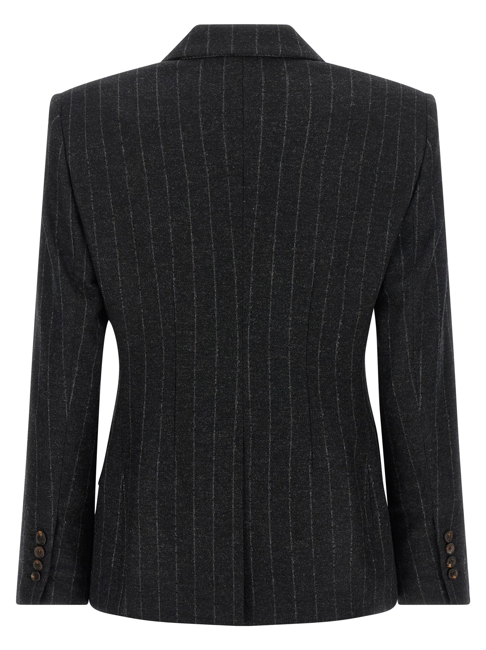 Brunello Cucinelli Gray Virgin Wool Blazer Brunello Cucinelli
