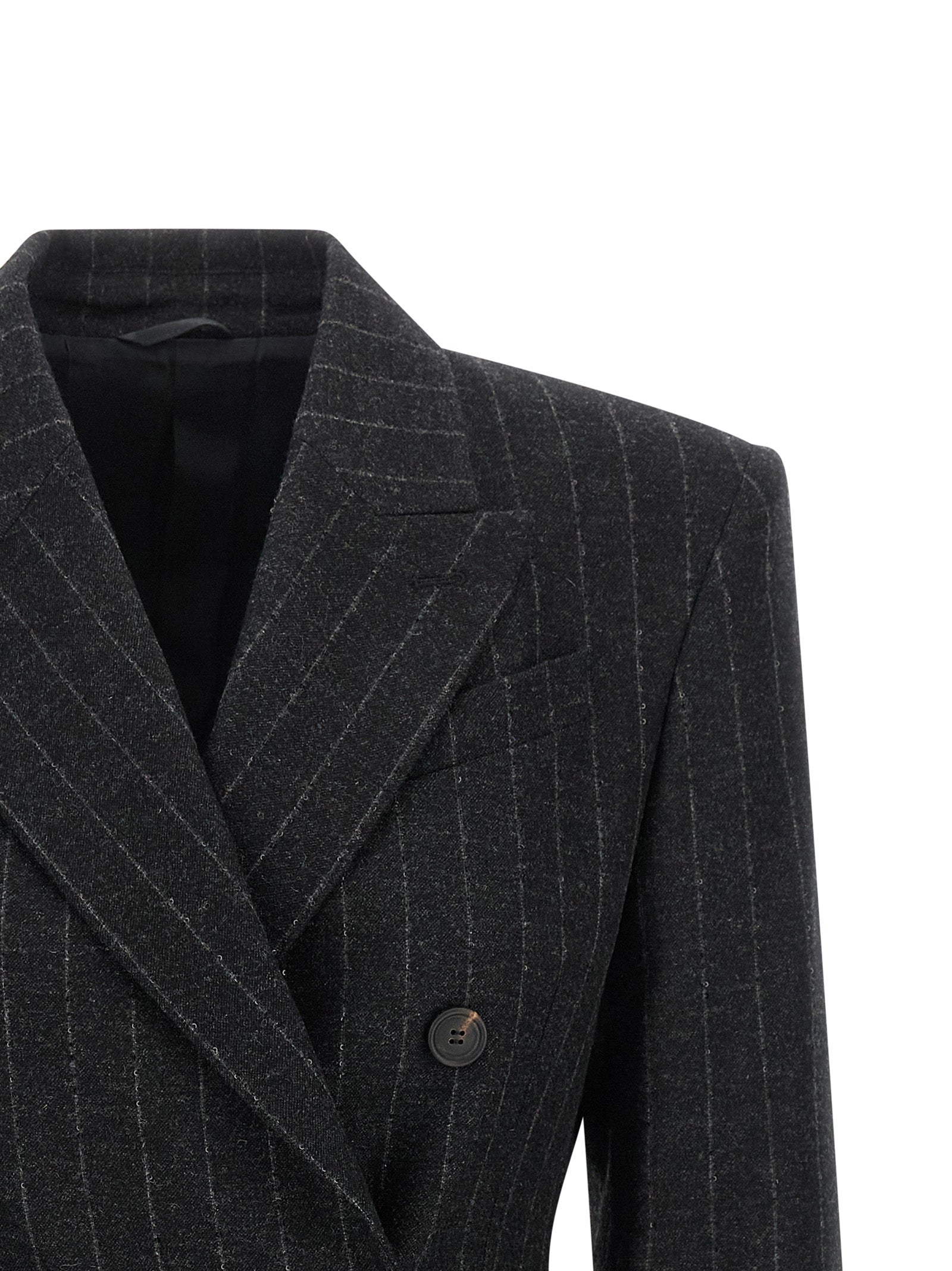 Brunello Cucinelli Gray Virgin Wool Blazer Brunello Cucinelli