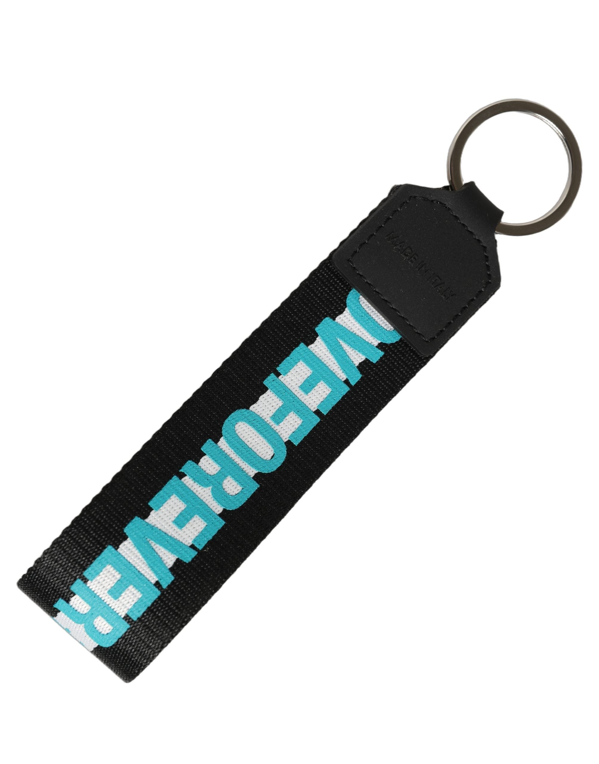 Dolce & Gabbana Multicolor Logo Polyester Brass Holder Keychain Keyring Dolce & Gabbana