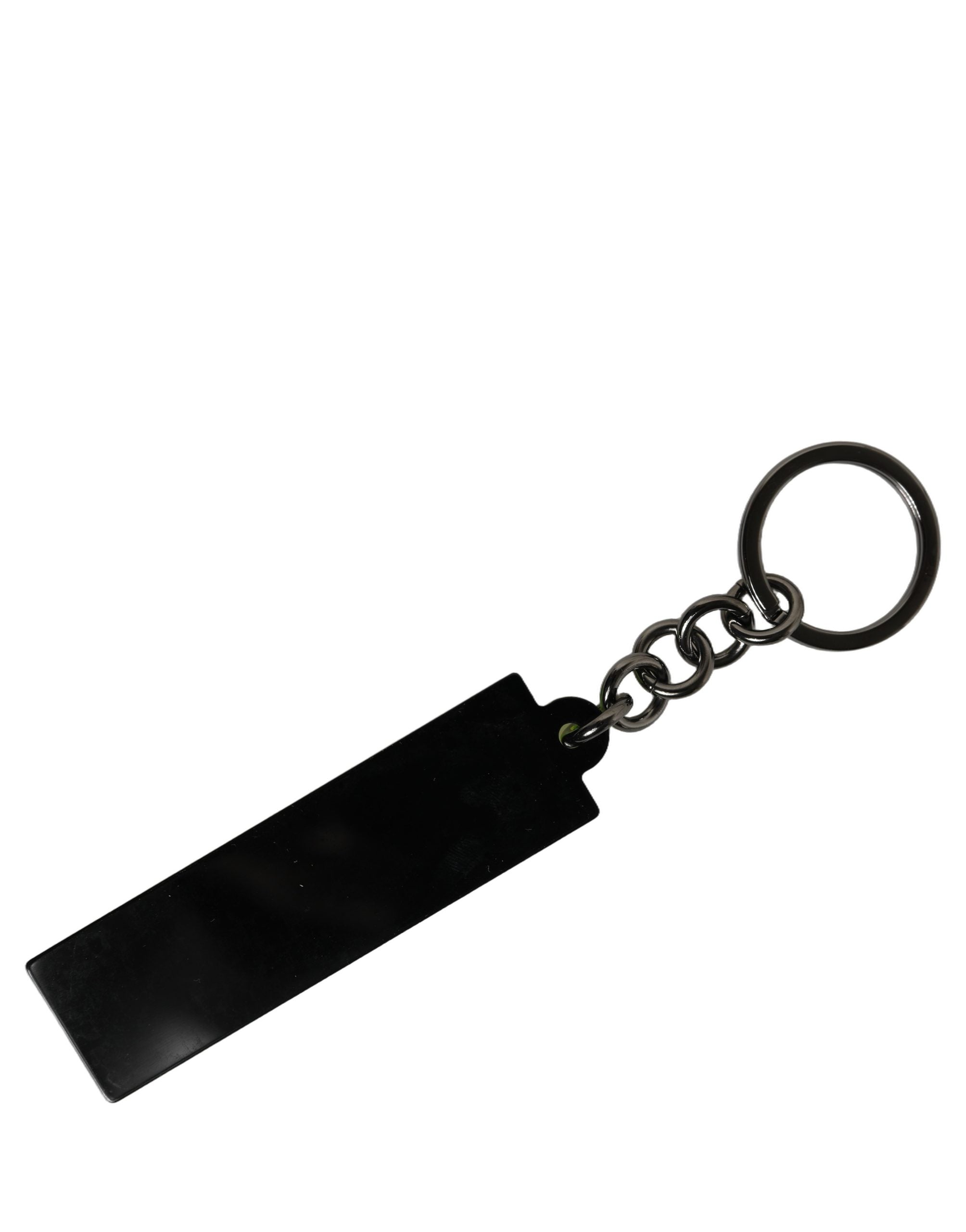 Dolce & Gabbana Neon Green Logo Print Charm Metal Keychain Keyring Dolce & Gabbana