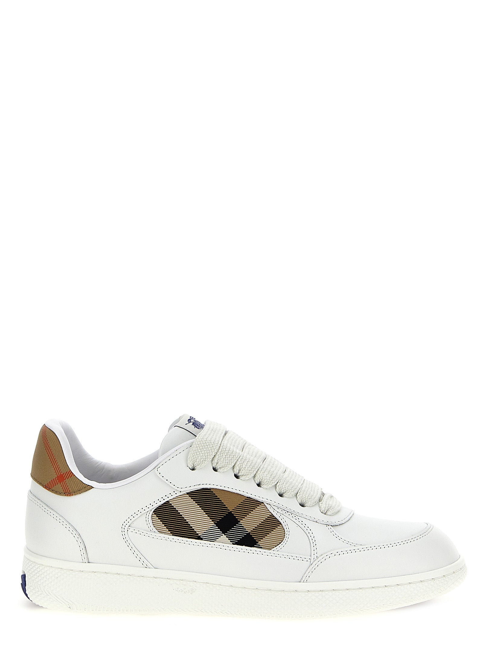 Burberry Beige Leather Low Top Sneakers Burberry