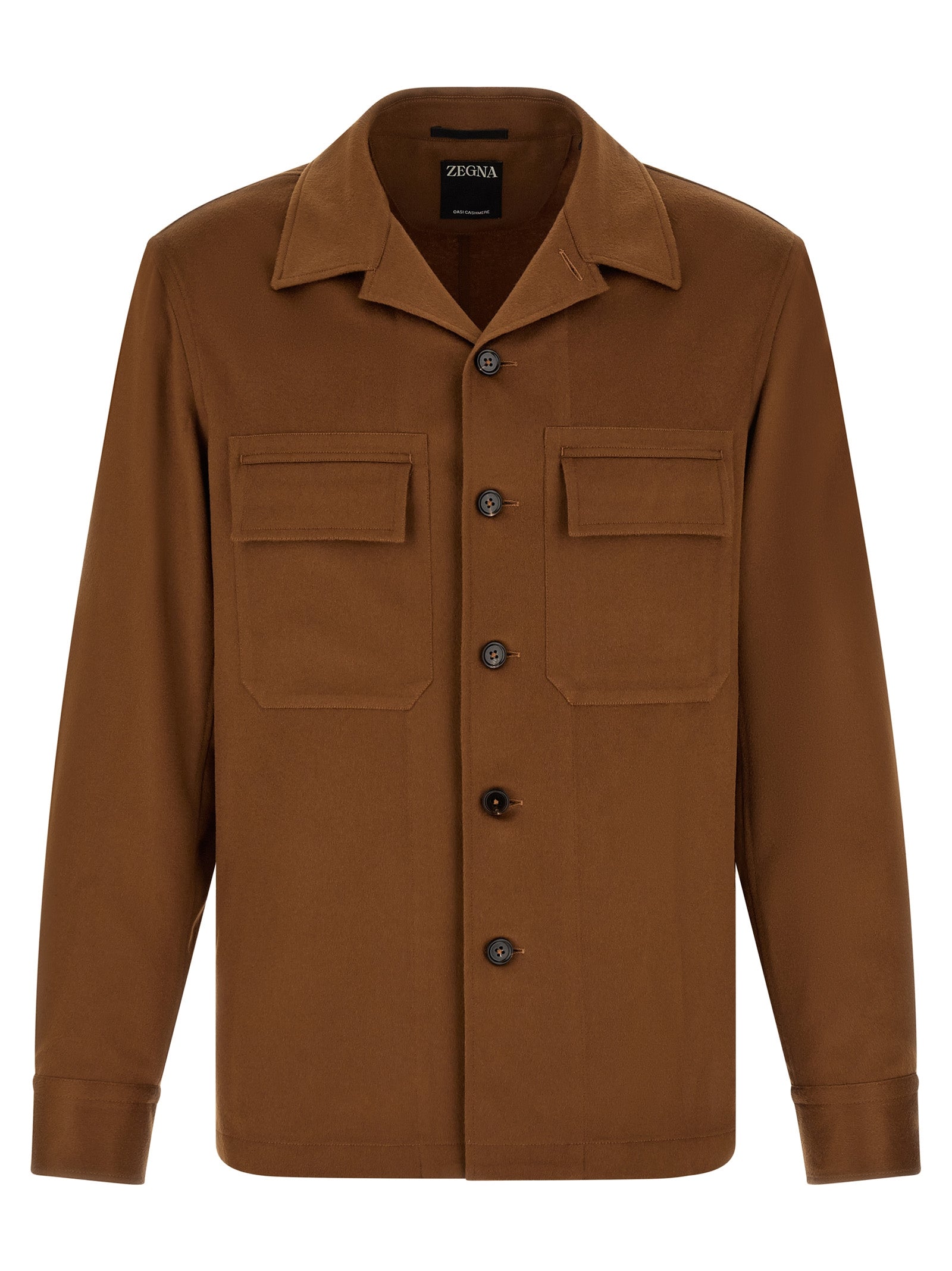 ZEGNA Brown Cashmere Blouse ZEGNA