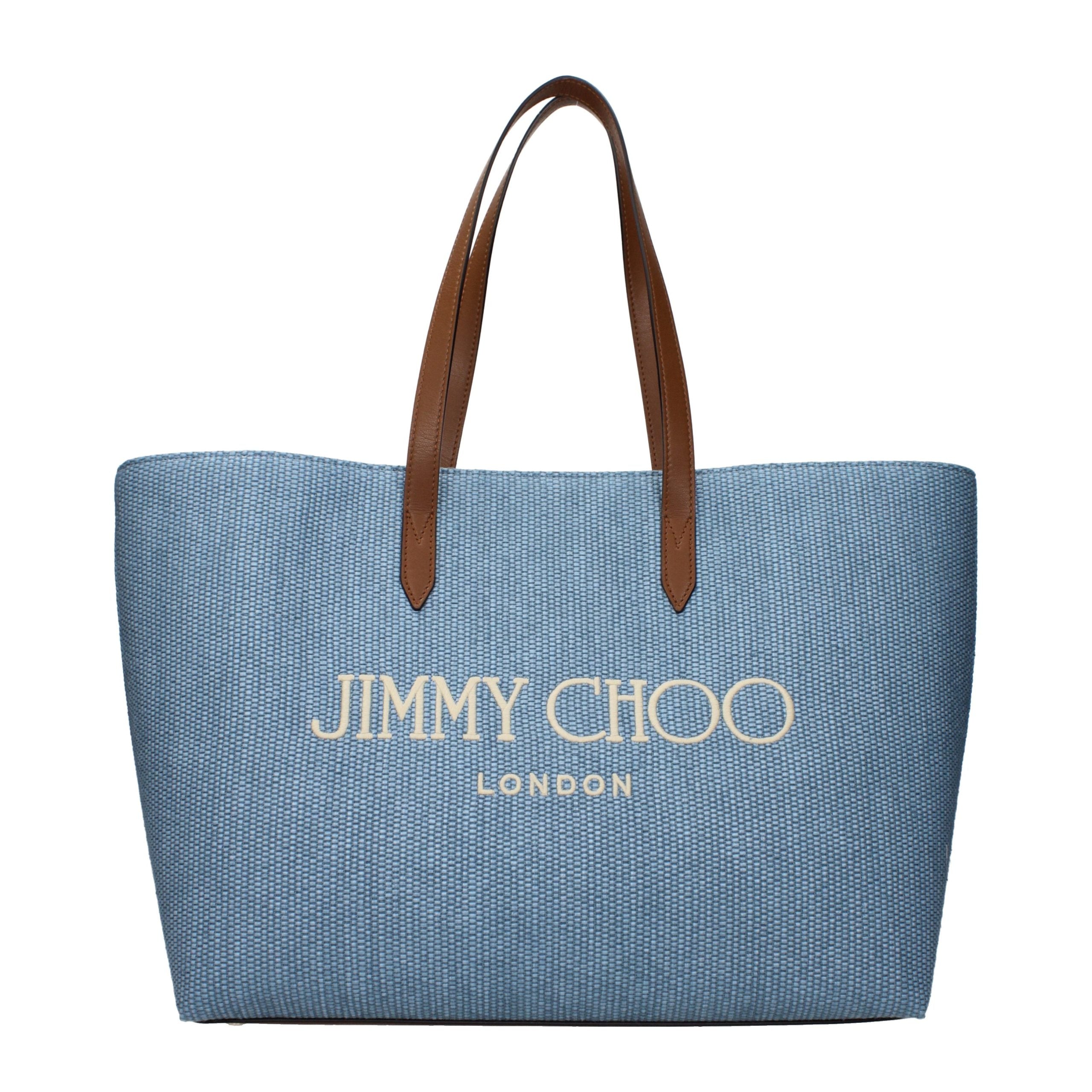 Jimmy Choo Light Blue Fabric Shoulder Bag Jimmy Choo