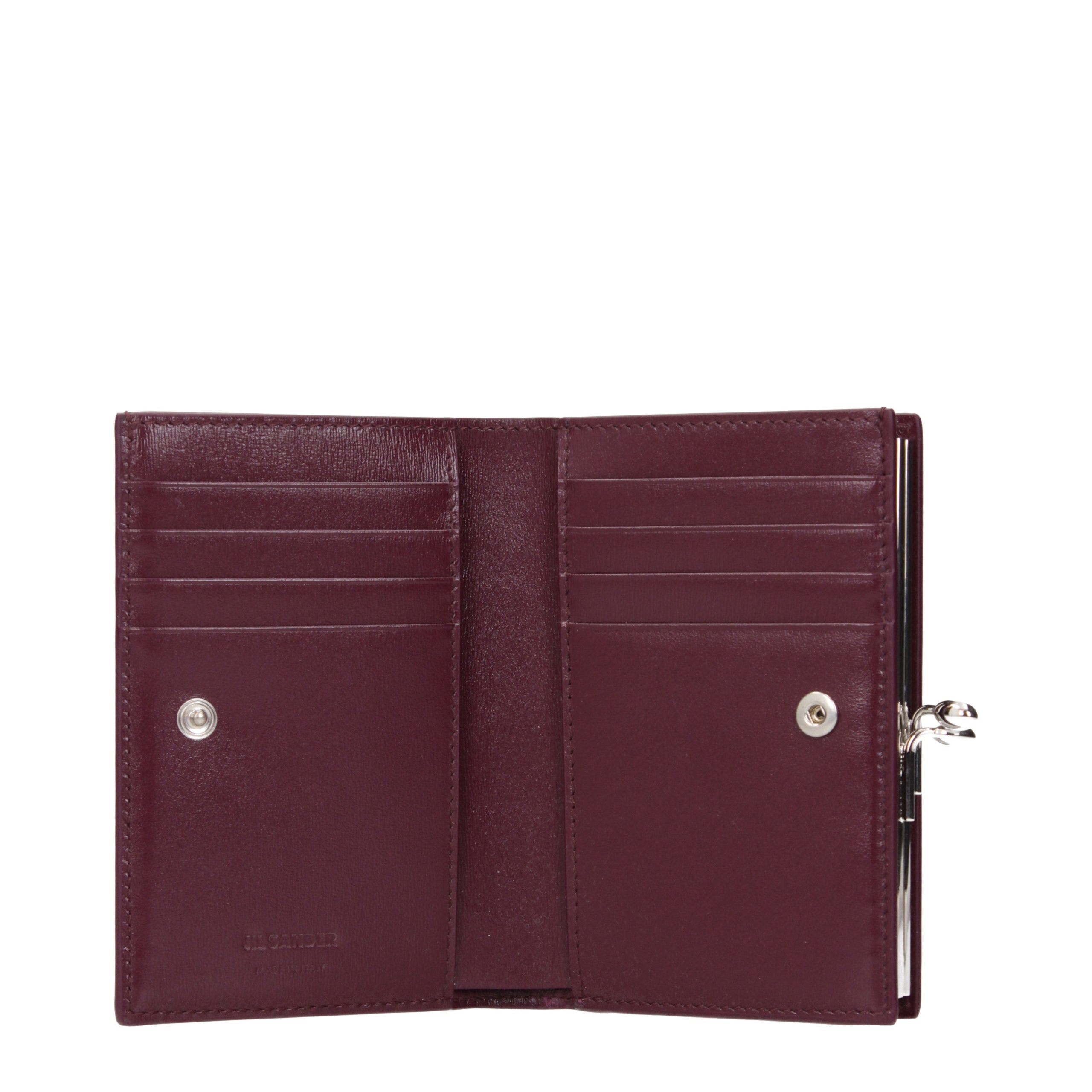 Jil Sander Red Leather Wallet Jil Sander