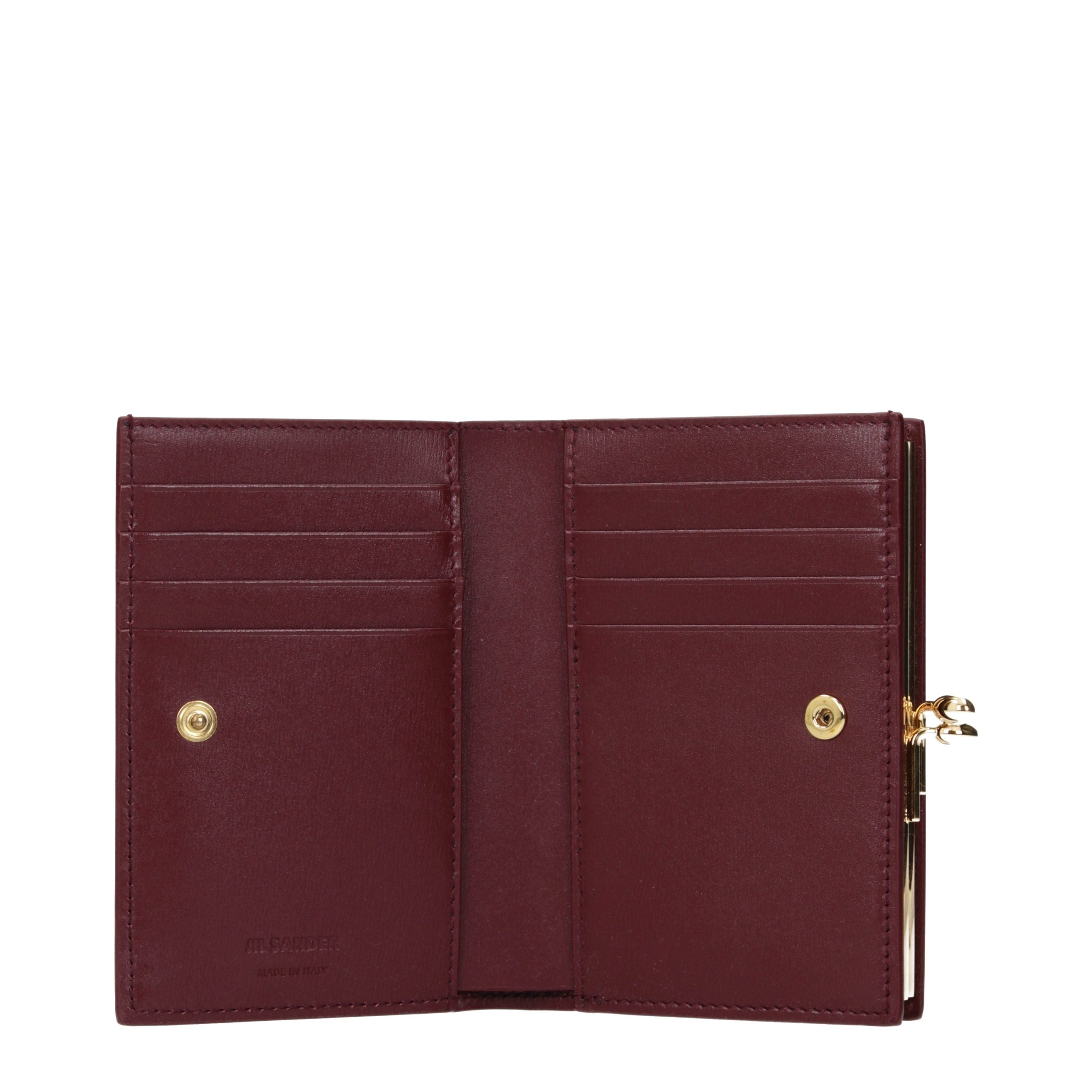 Jil Sander Red Leather Wallet Jil Sander
