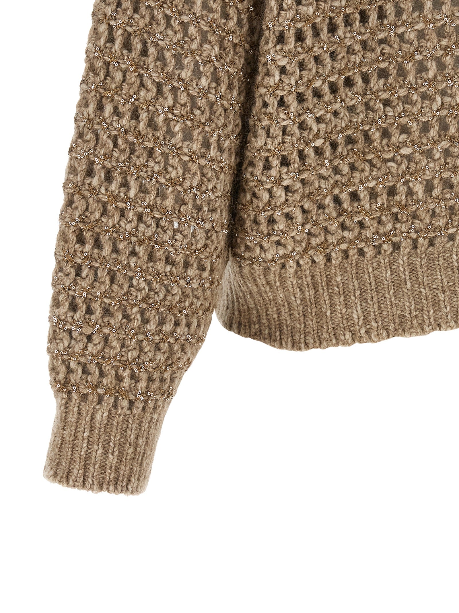 Brunello Cucinelli Beige Elastane Cardigan Brunello Cucinelli