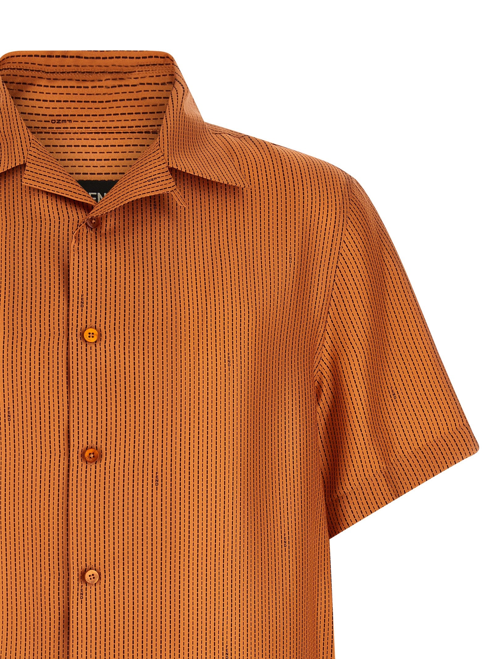 Fendi Orange Silk Blouse Fendi