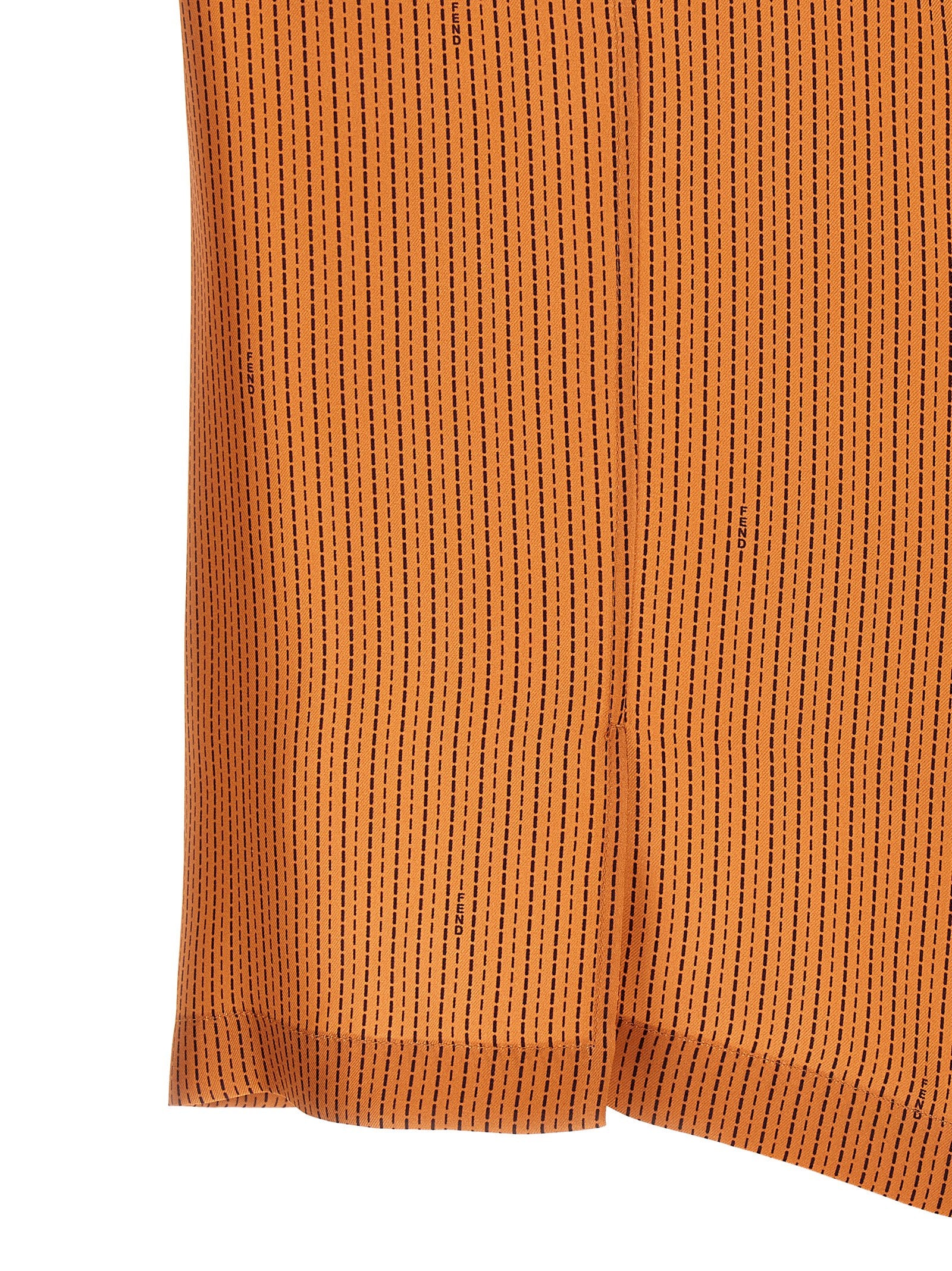 Fendi Orange Silk Blouse Fendi
