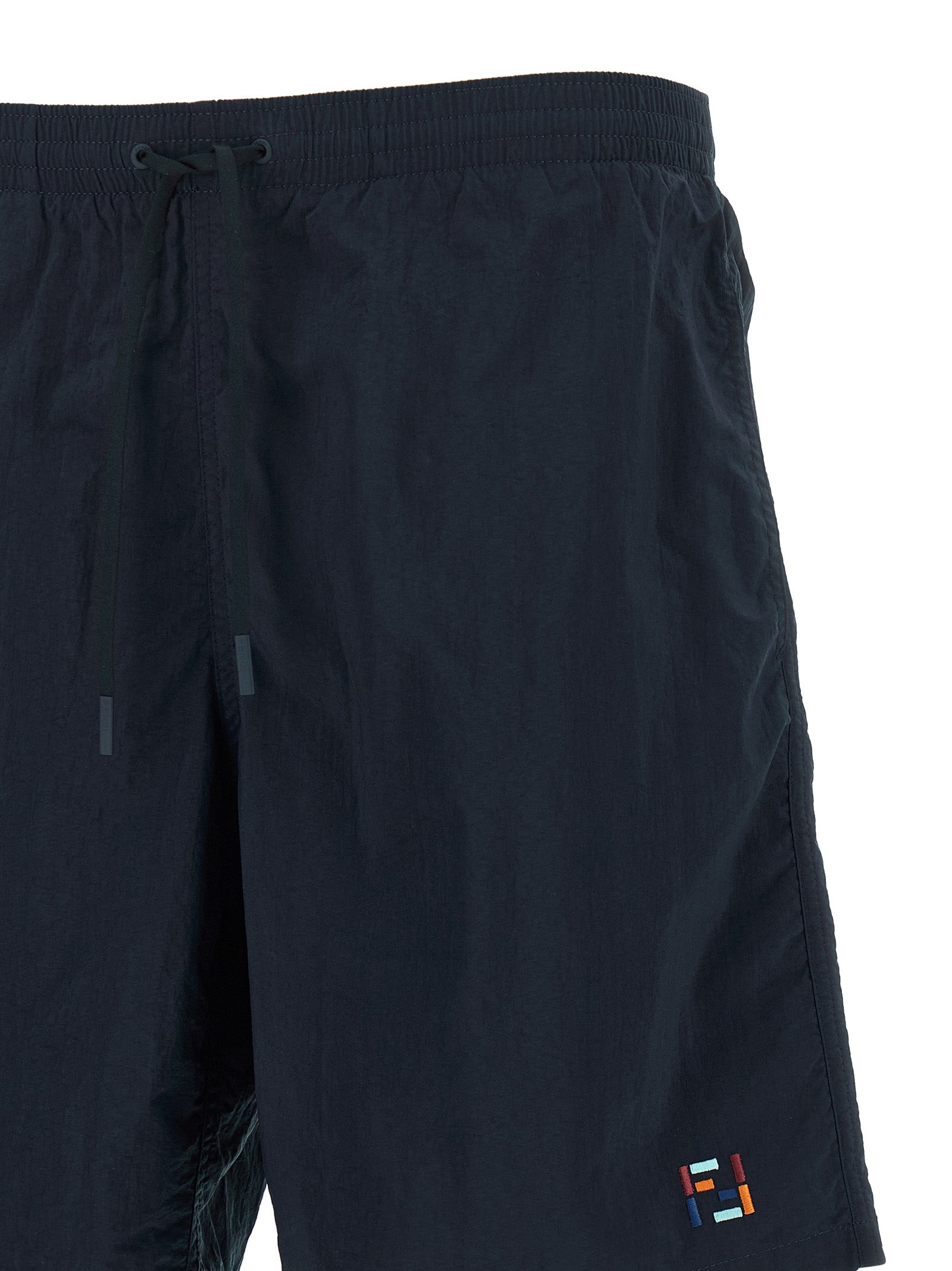 Fendi Blue Polyamide Swim Shorts Fendi