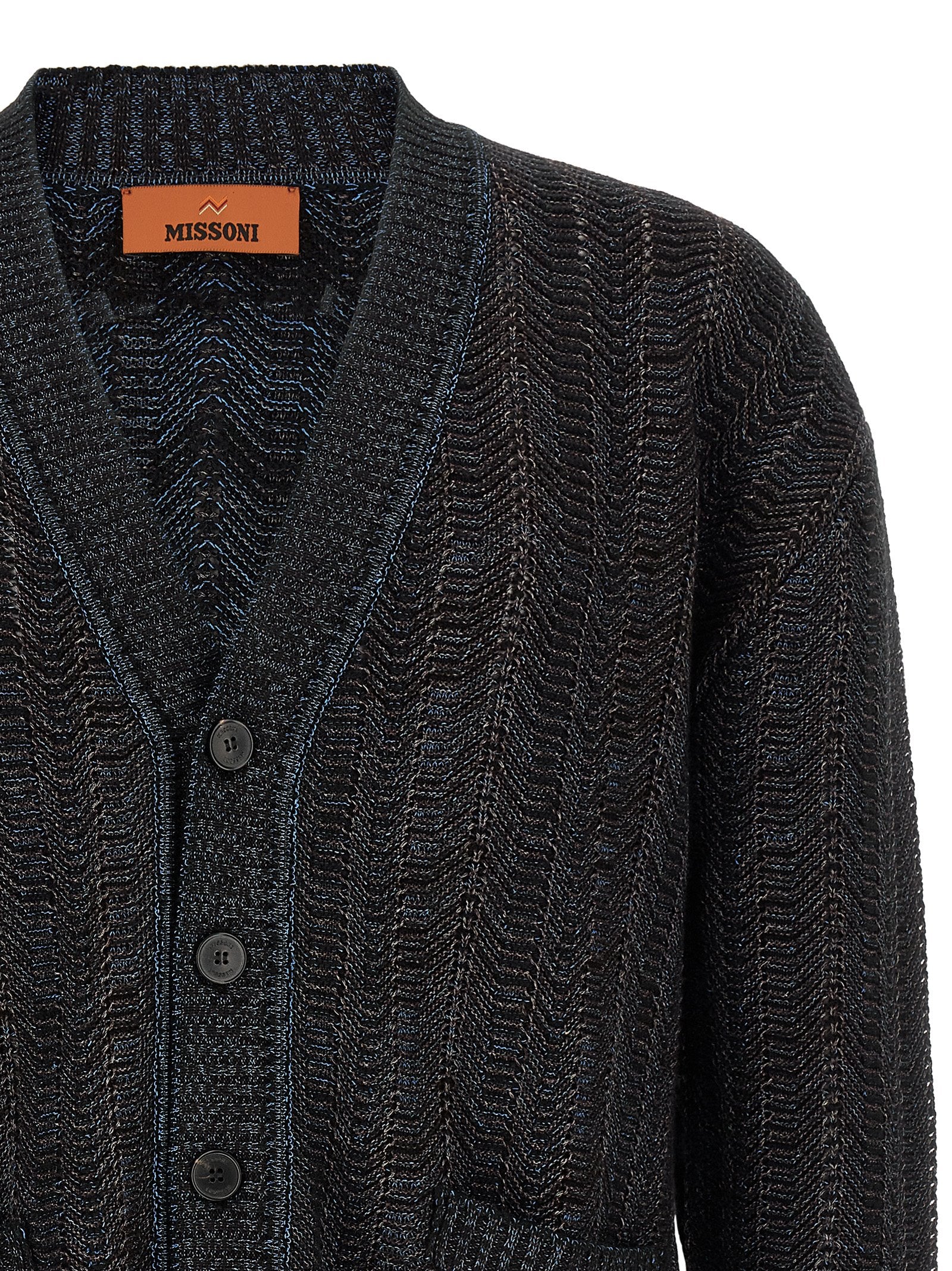 Missoni Blue Viscose Cardigan Missoni