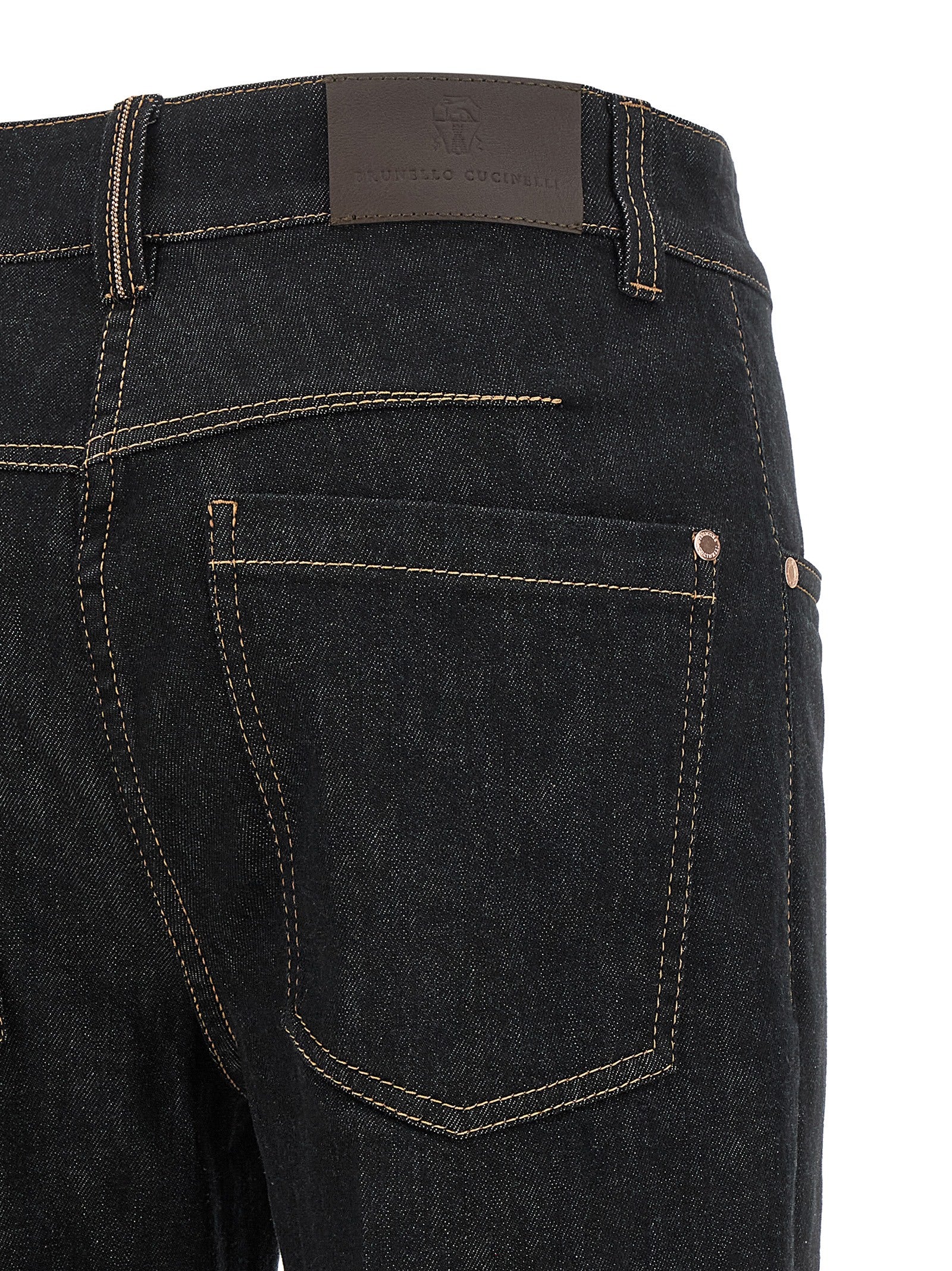 Brunello Cucinelli Blue Cotton Flared Jeans Brunello Cucinelli
