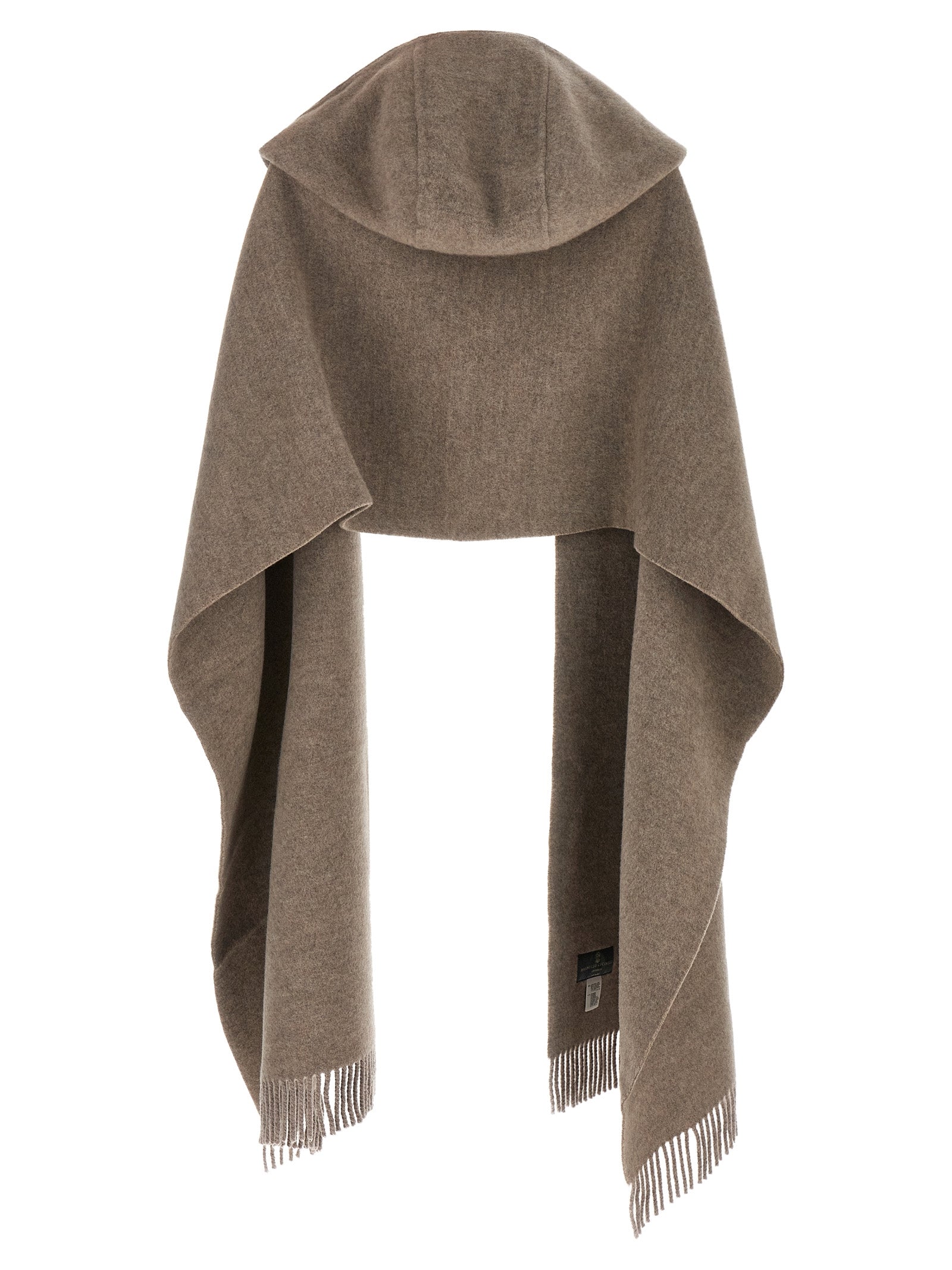 Brunello Cucinelli Brown Wool Scarf Brunello Cucinelli