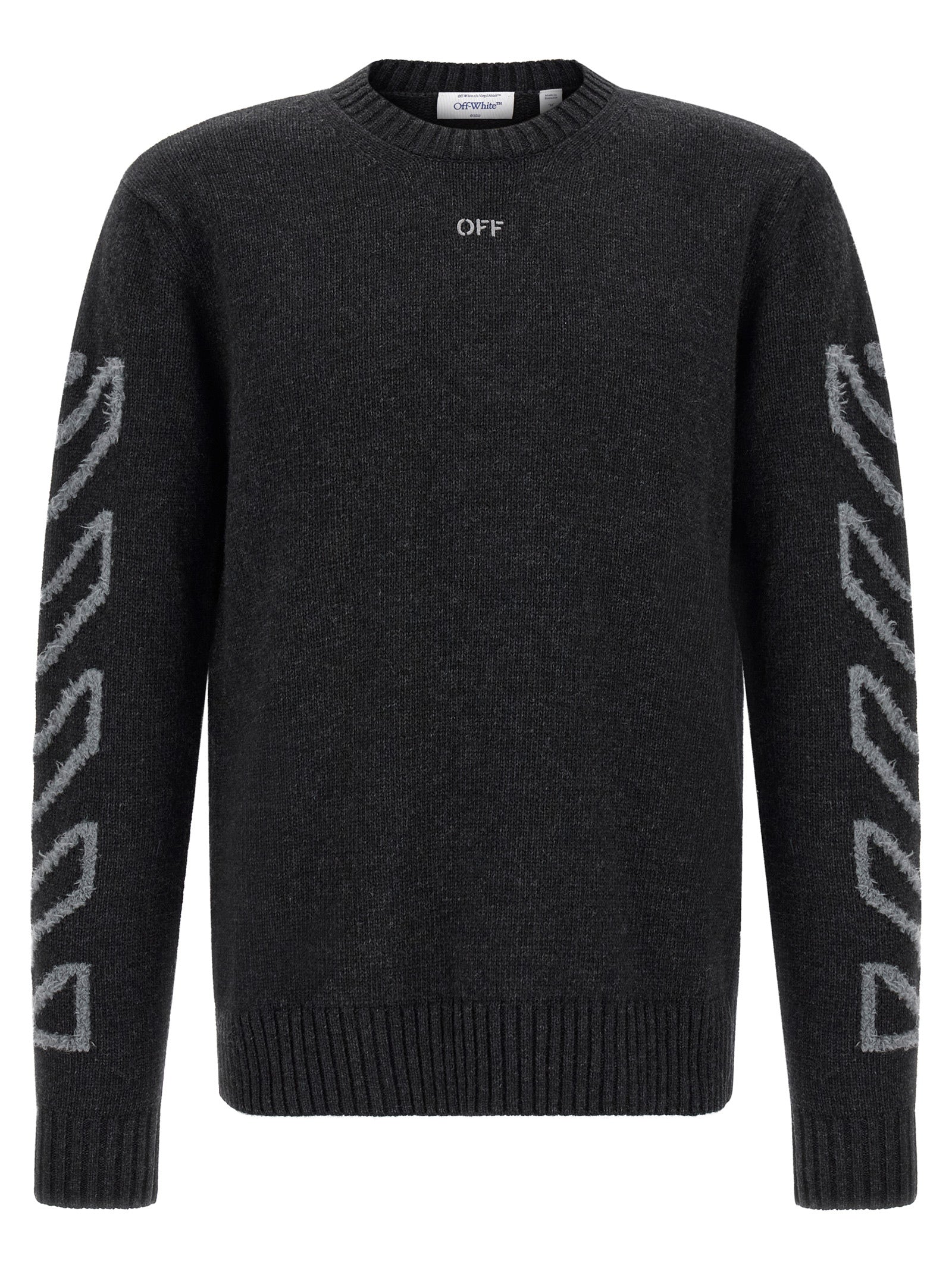 Off-White Gray Wool Cardigan Off-White