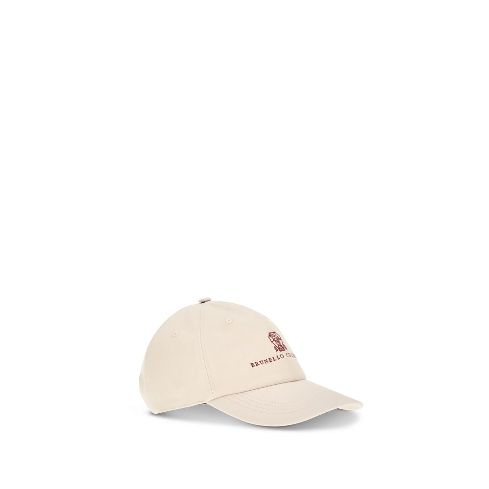 Brunello Cucinelli Beige Cotton Cap (Baseball Hat) Brunello Cucinelli