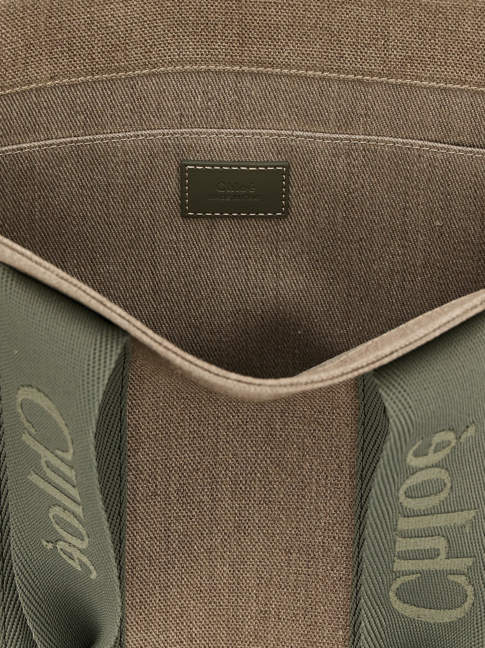 Chloé Bicolor Linen Tote Bag Chloé