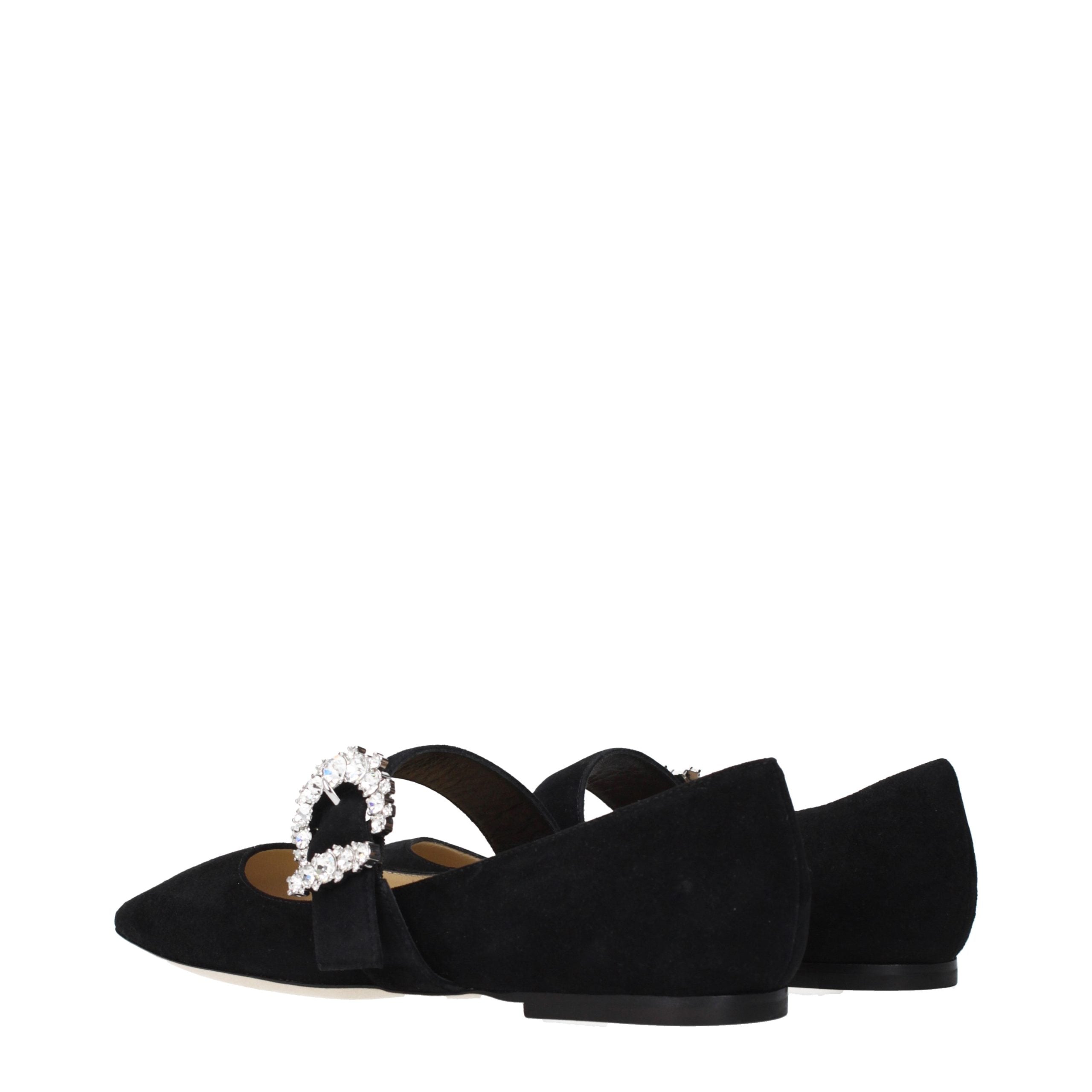 Jimmy Choo Black Leather Ballet Flats Jimmy Choo