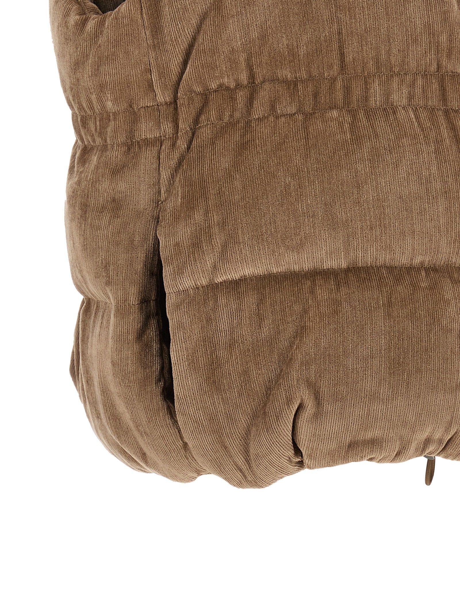 Brunello Cucinelli Beige Viscose Sleeveless Jacket Brunello Cucinelli